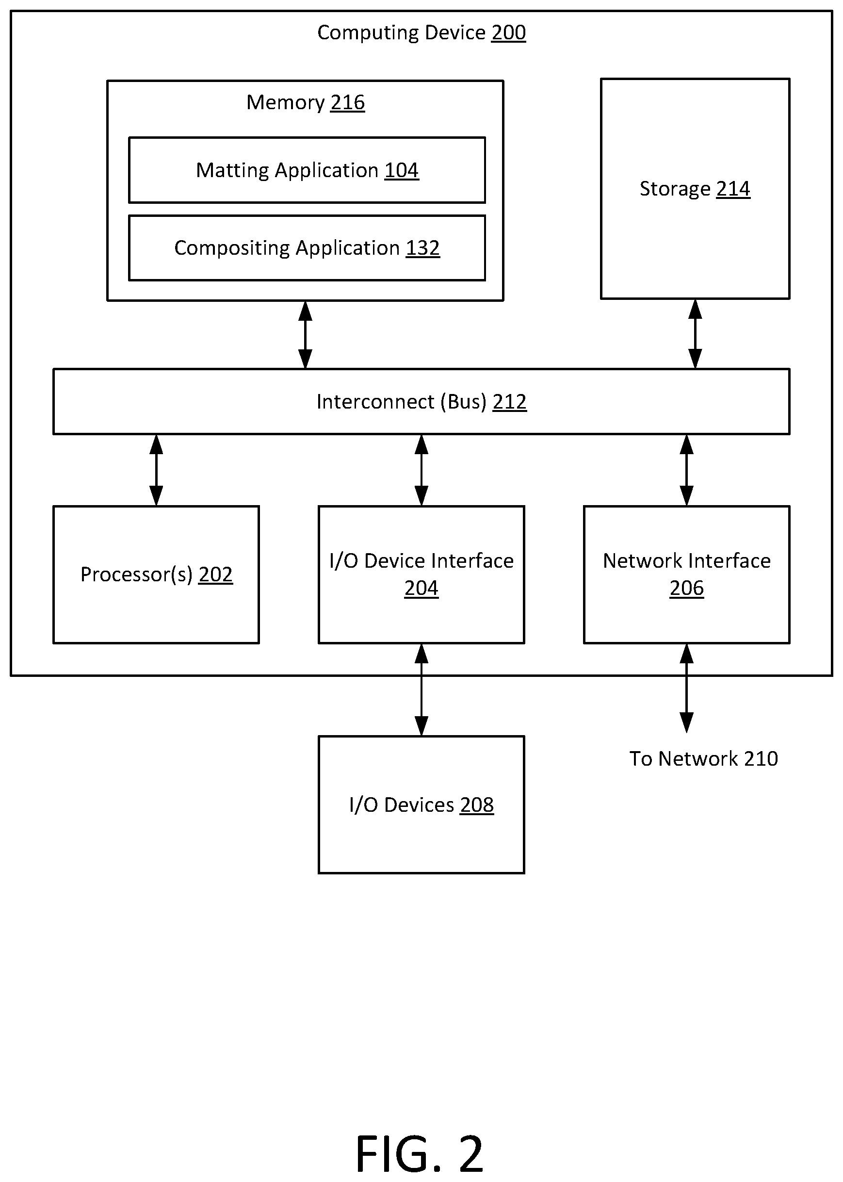 Patent US12567162 Figure 2 – Real-time matting system