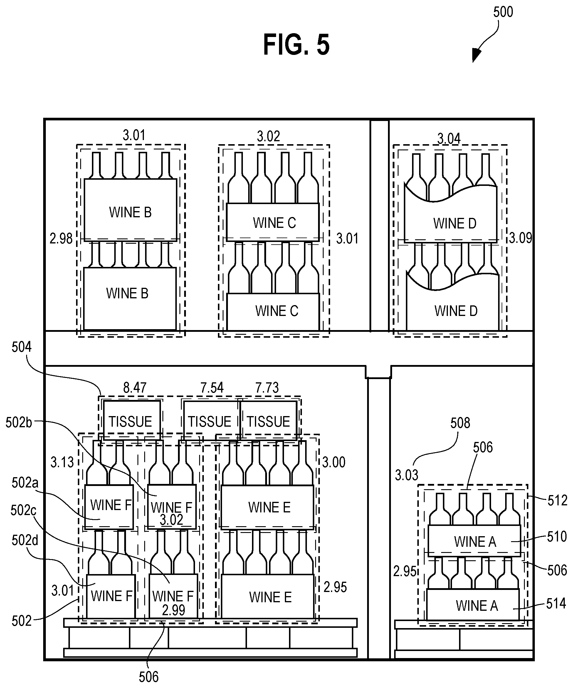 Patent US12567167 Figure 5 – Systems and methods for analyzing depth in images obtained in product storage facilities to detect outlier items