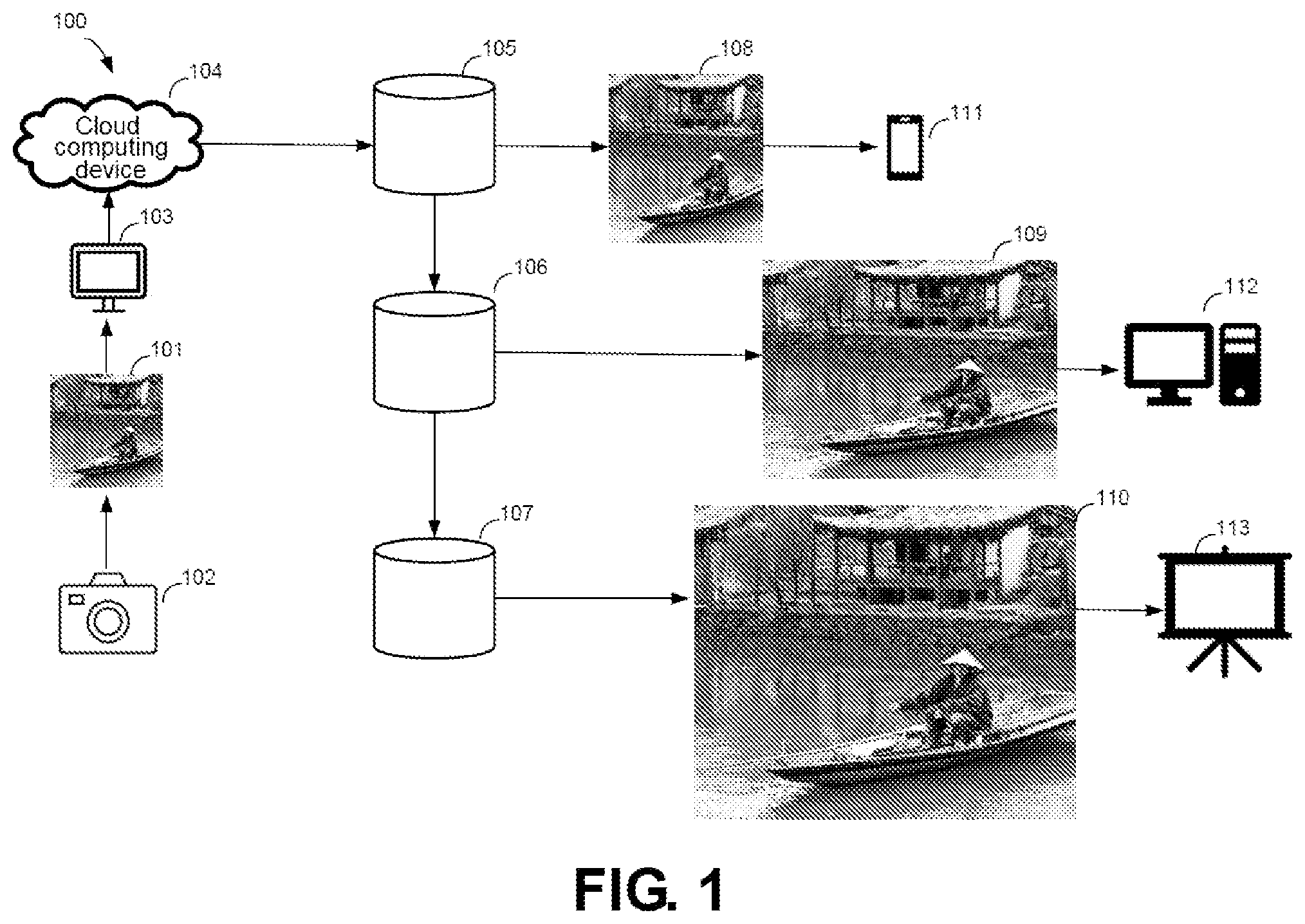 Patent US12567177 Figure 1 – Method, electronic device, and computer program product for image processing