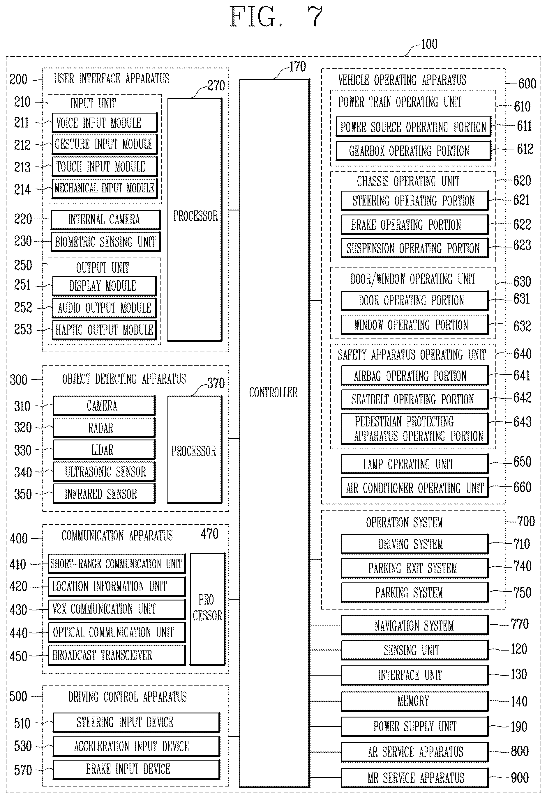 Patent US12567205 Figure 7 – MR service platform for providing mixed reality automotive meta service and control method thereof