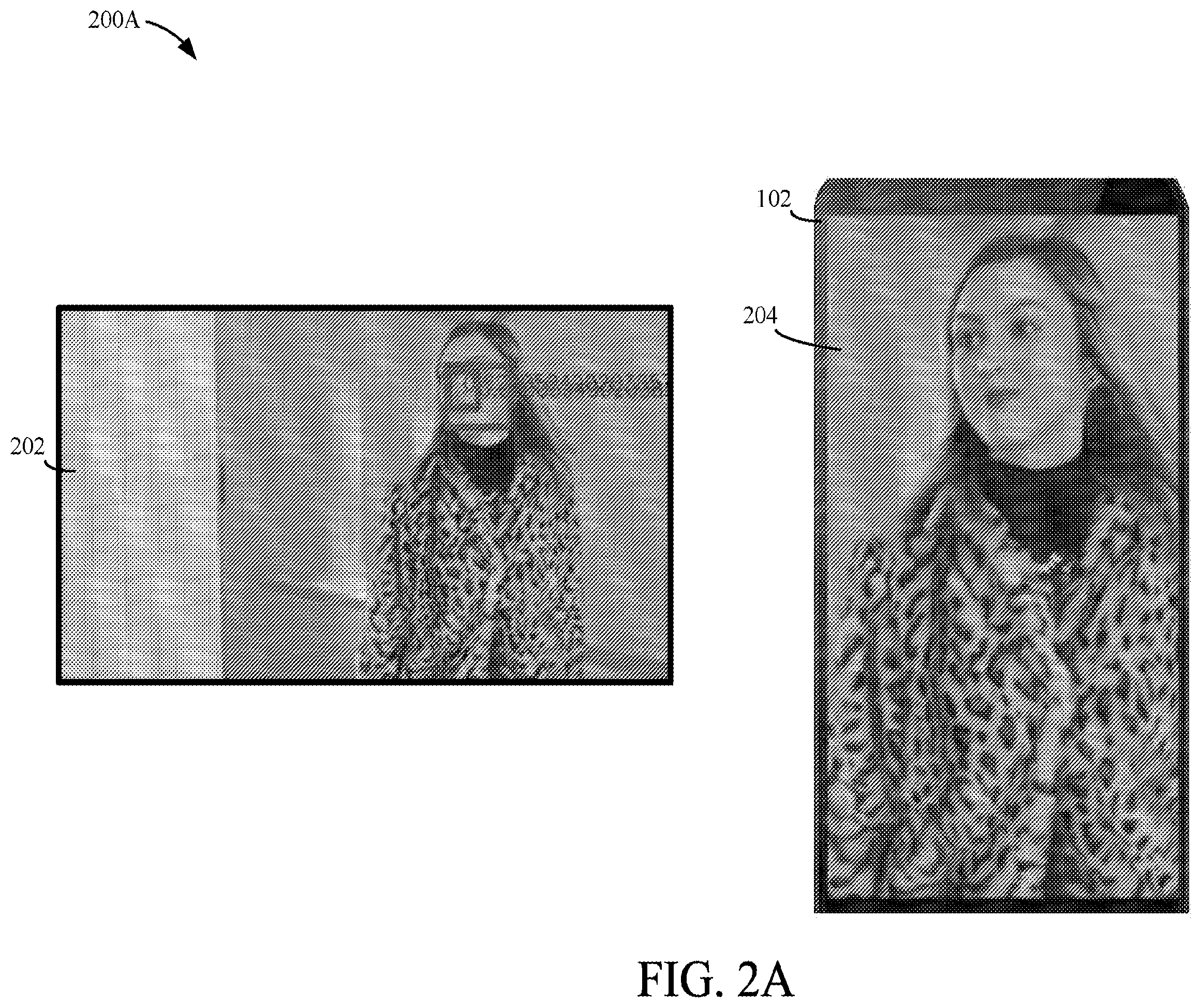 Patent US12567225 Figure 2 – Method for converting landscape video to portrait mobile layout using a selection interface