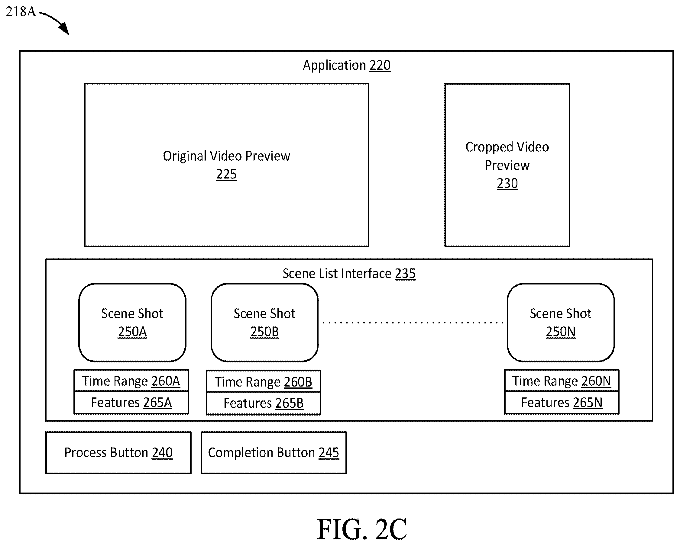Patent US12567225 Figure 4 – Method for converting landscape video to portrait mobile layout using a selection interface