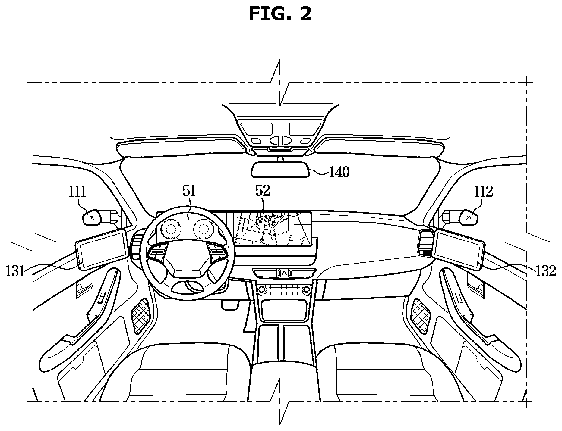 Patent US12567265 Figure 2 – Vehicle, control method thereof and camera monitoring apparatus