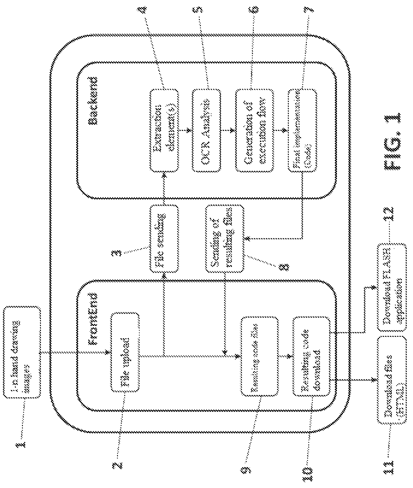 Patent US12567278 Figure 1 – Computer project implementation based on a design outline