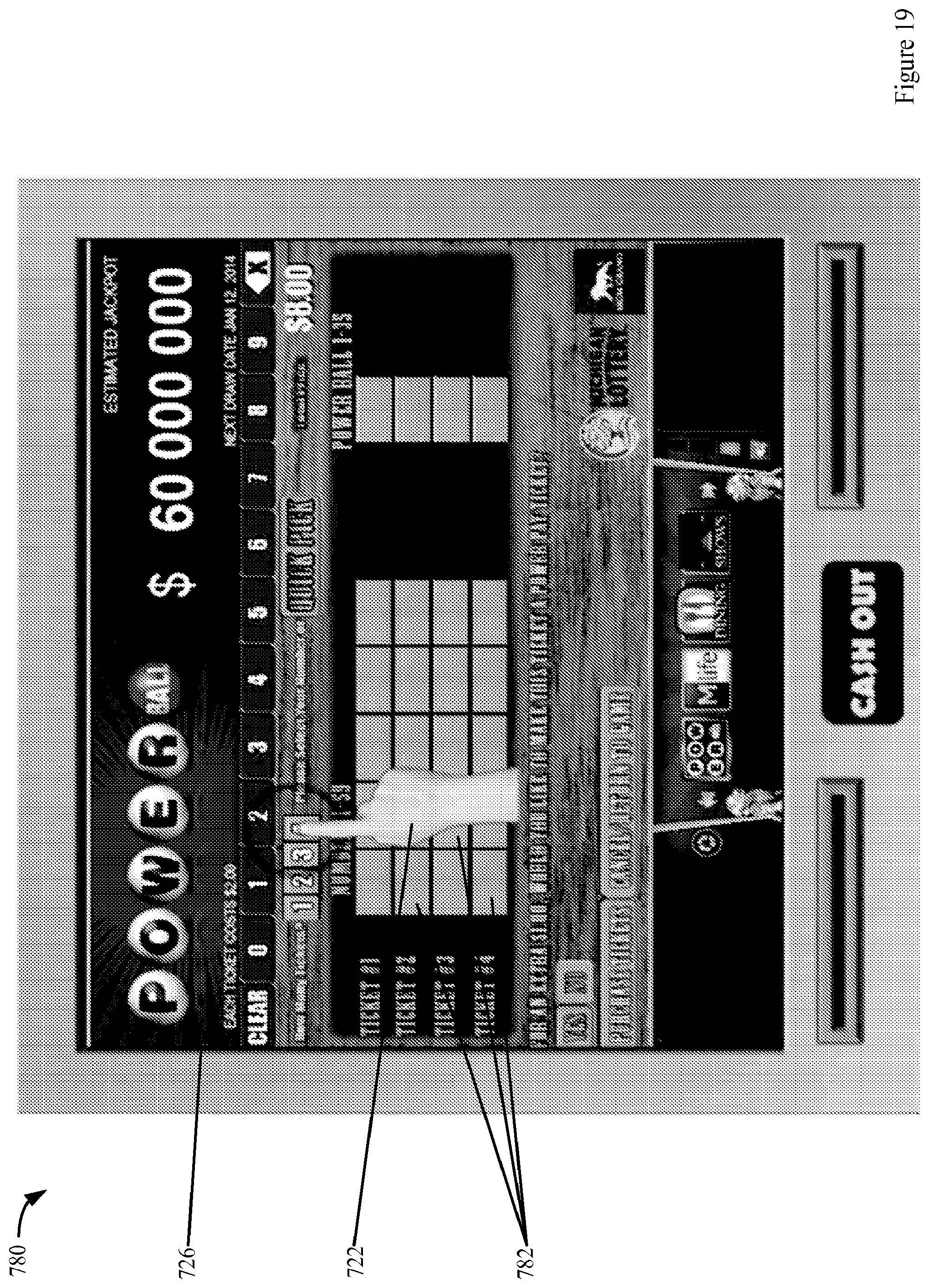 Patent US12567306 Figure 20 – Lottery games on an electronic gaming machine