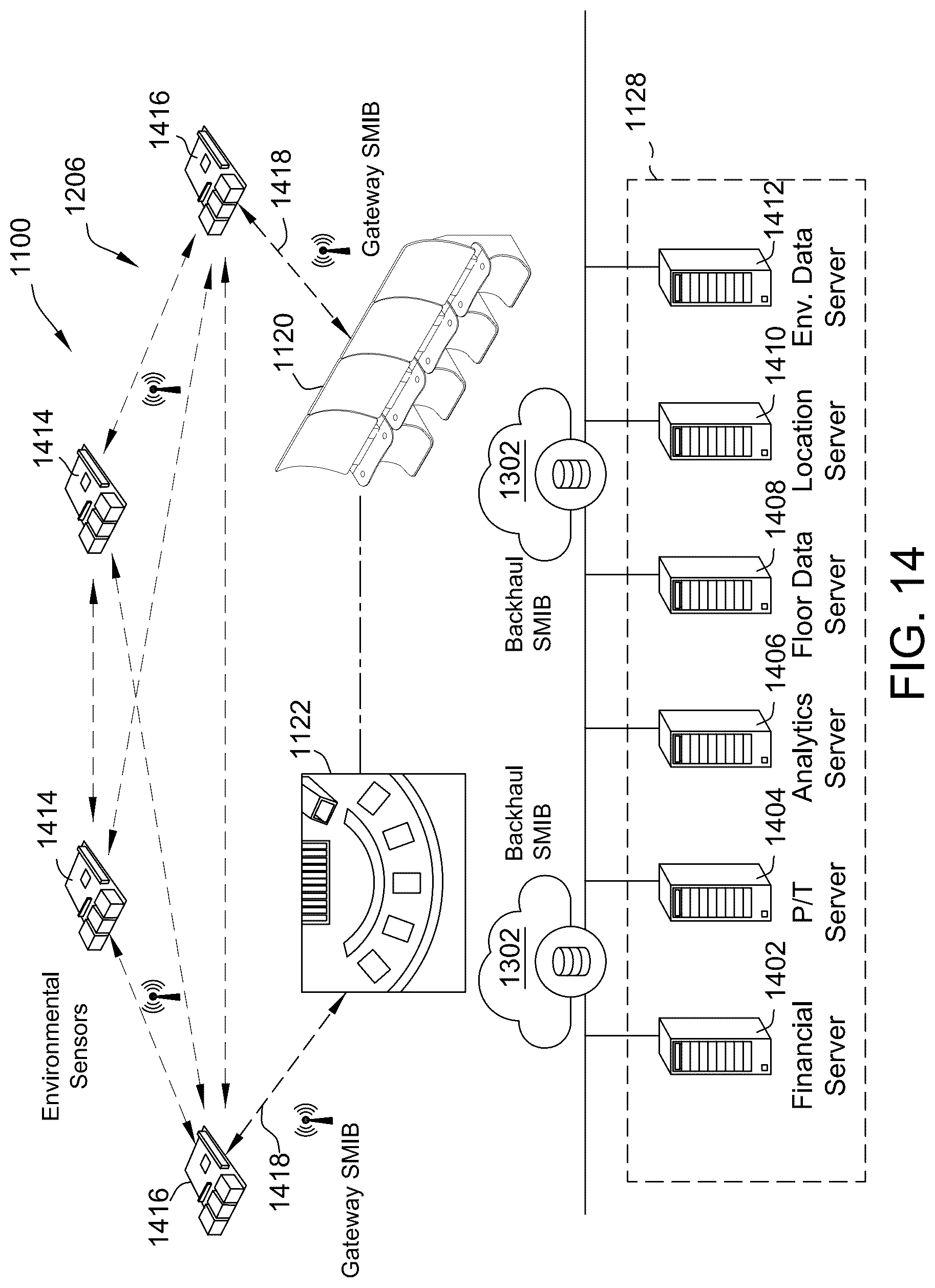 Patent US12567307 Figure 16 – Modular hardware and software platform for selectively providing environmental data of a gaming venue to subscribers
