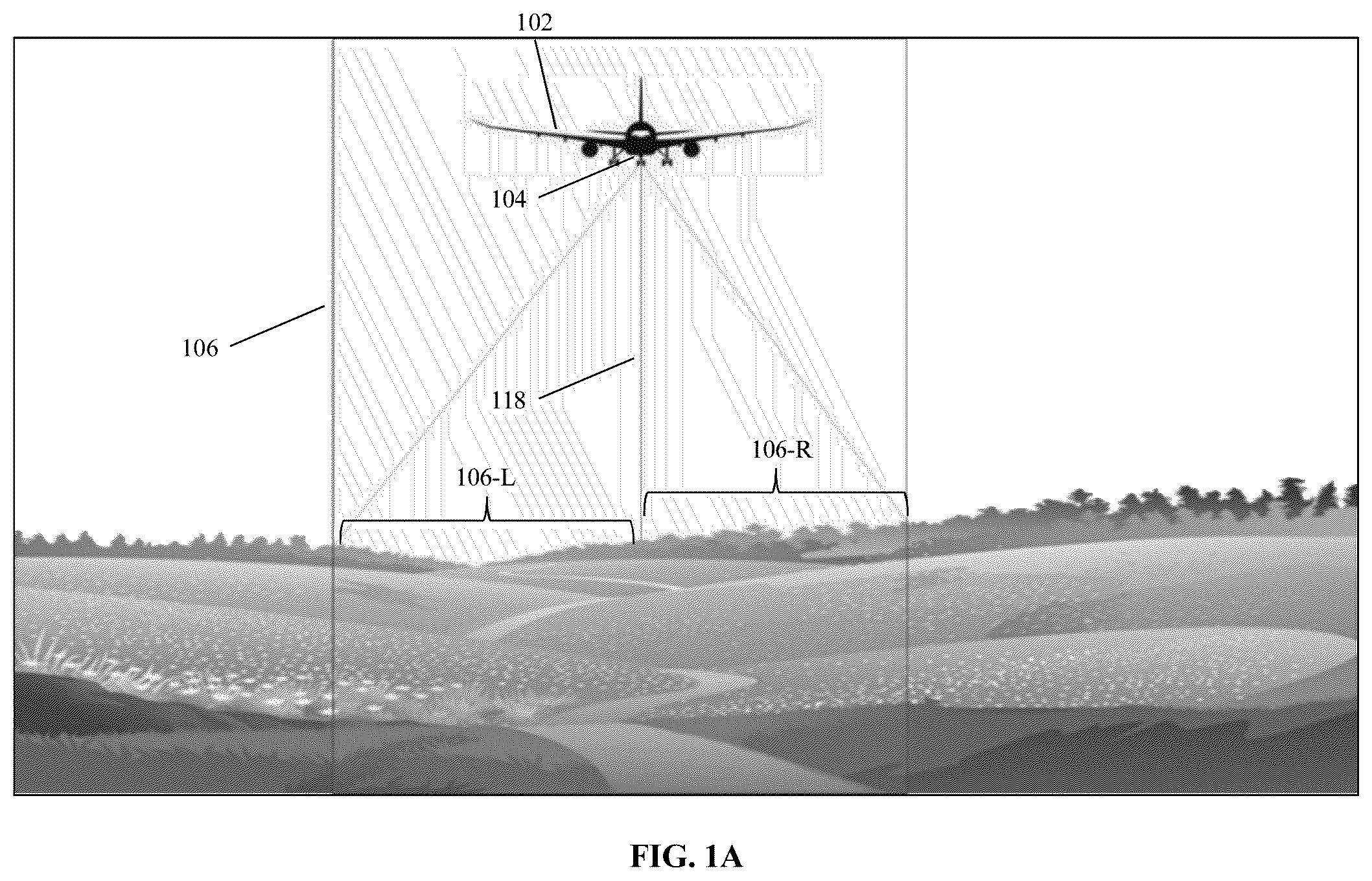 Patent US12567337 Figure 1 – Method and system for swath width normalization during airborne collection of terrain data