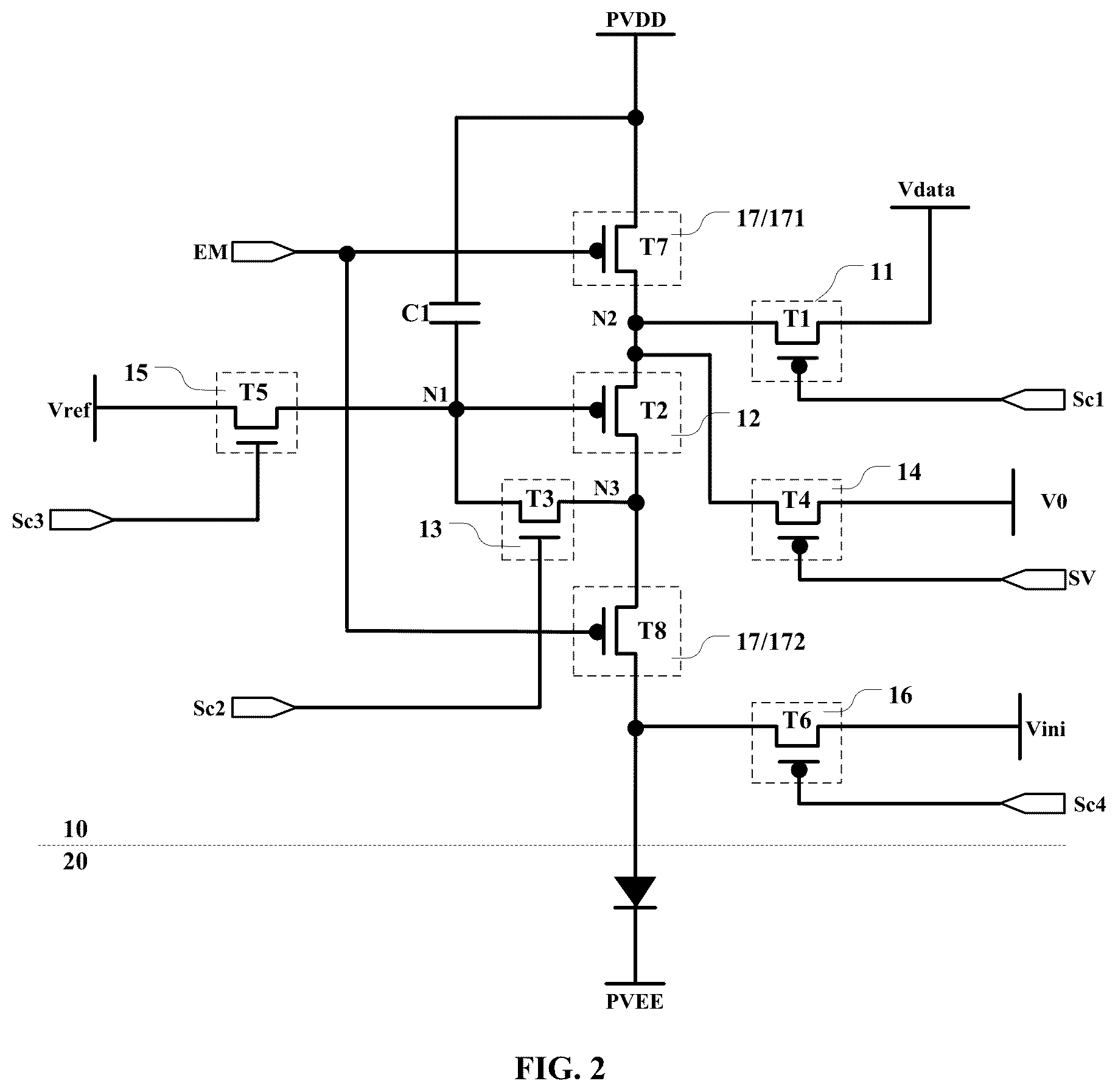 Patent US12567358 Figure 2 – Display panel and display device