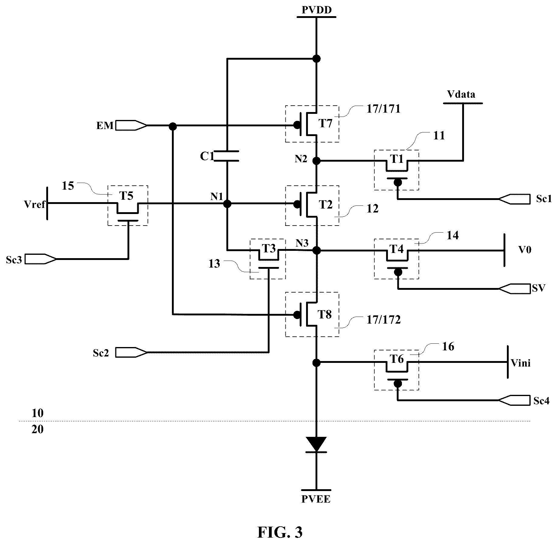 Patent US12567358 Figure 3 – Display panel and display device
