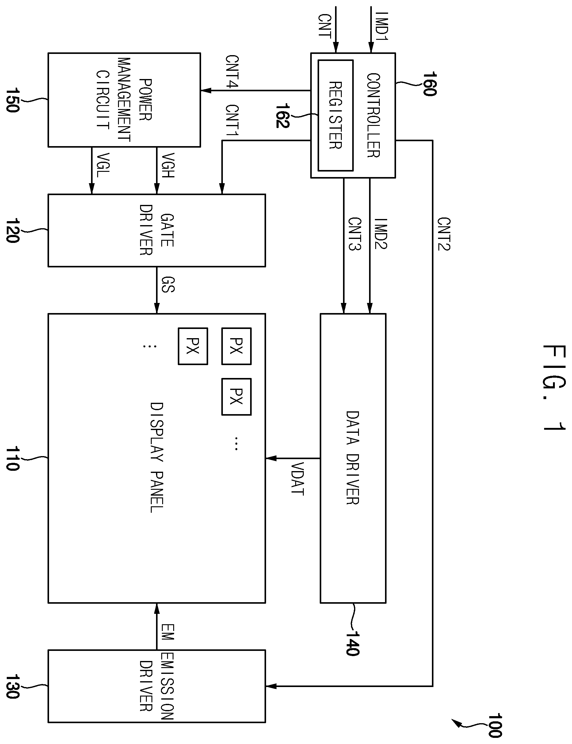Patent US12567366 Figure 1 – Display device and electronic apparatus including the same