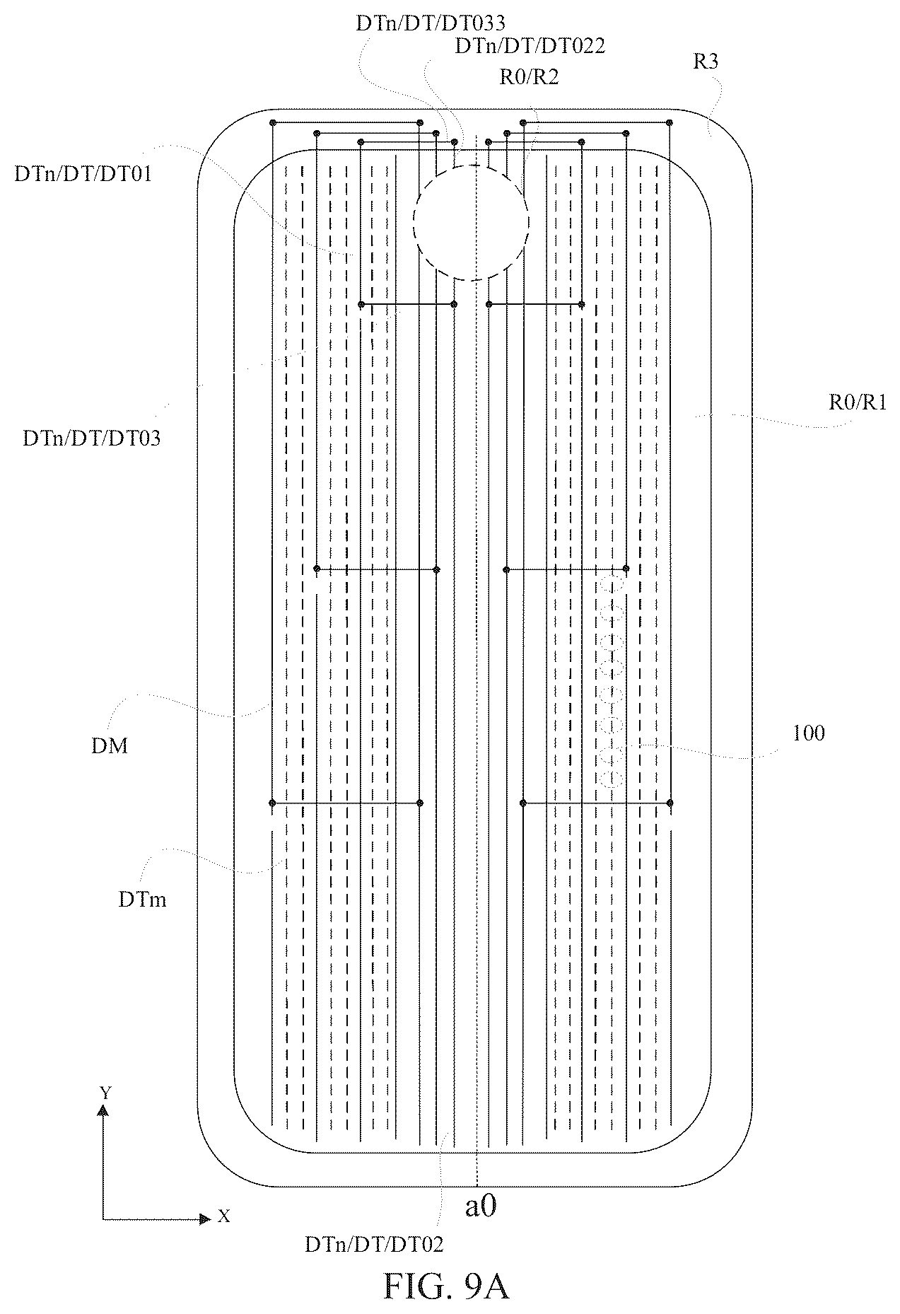 Patent US12567369 Figure 12 – Display panel including dummy lines and display device including the display panel