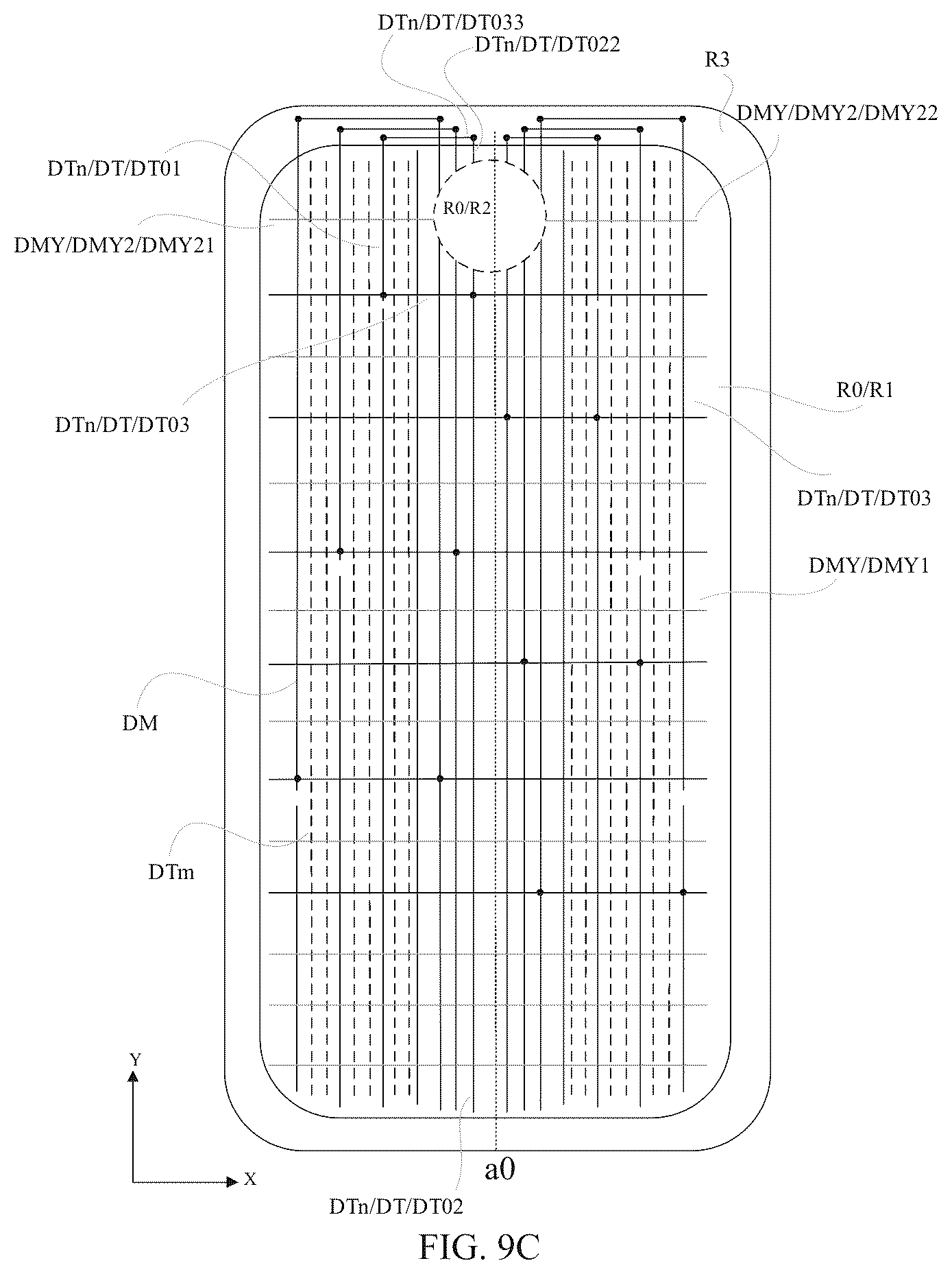 Patent US12567369 Figure 14 – Display panel including dummy lines and display device including the display panel