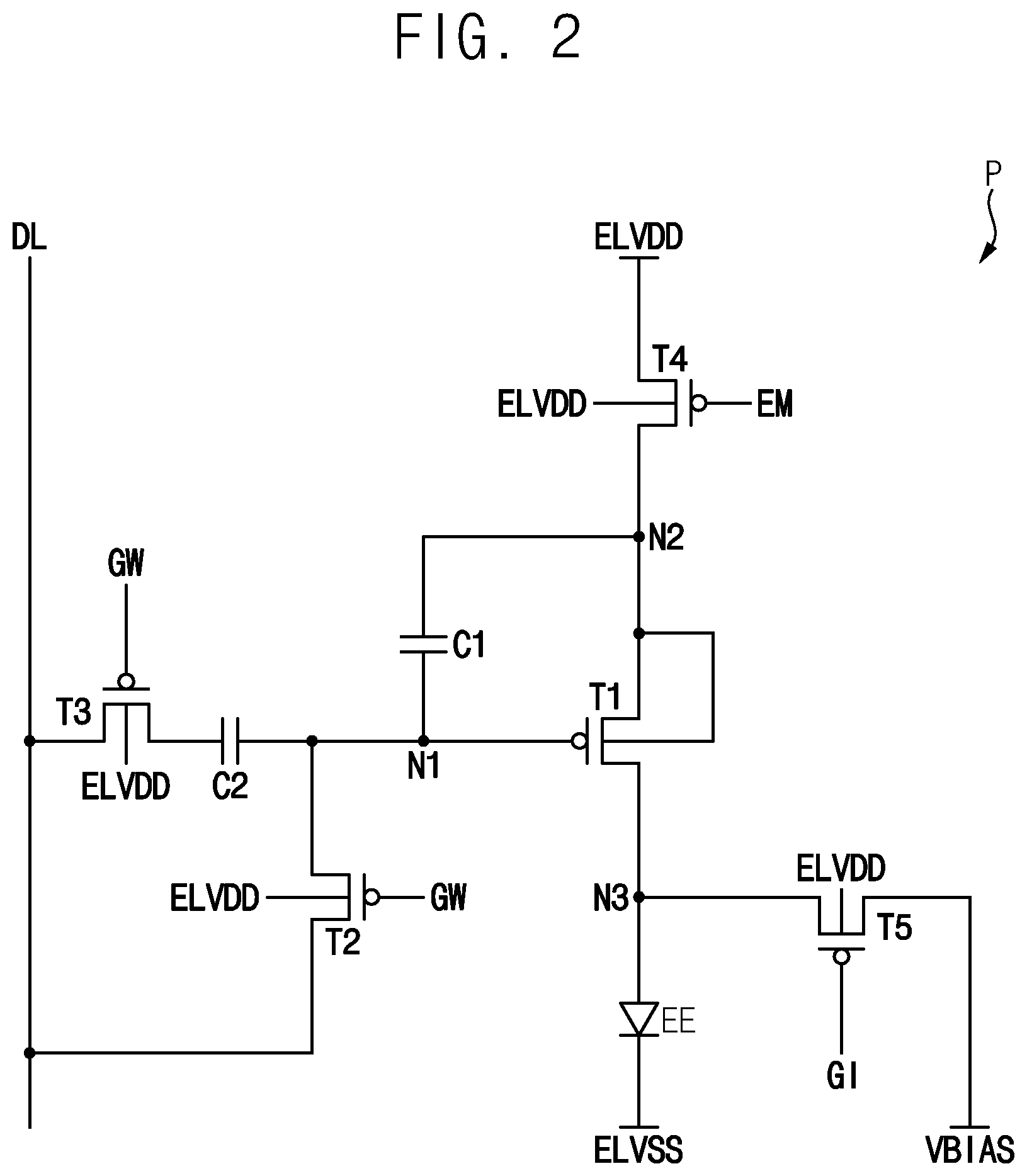 Patent US12567373 Figure 2 – Pixel circuit and display device including the same