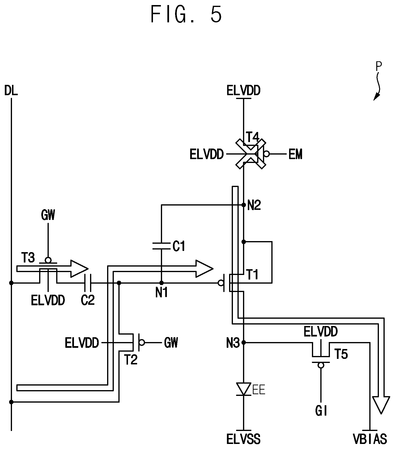 Patent US12567373 Figure 5 – Pixel circuit and display device including the same