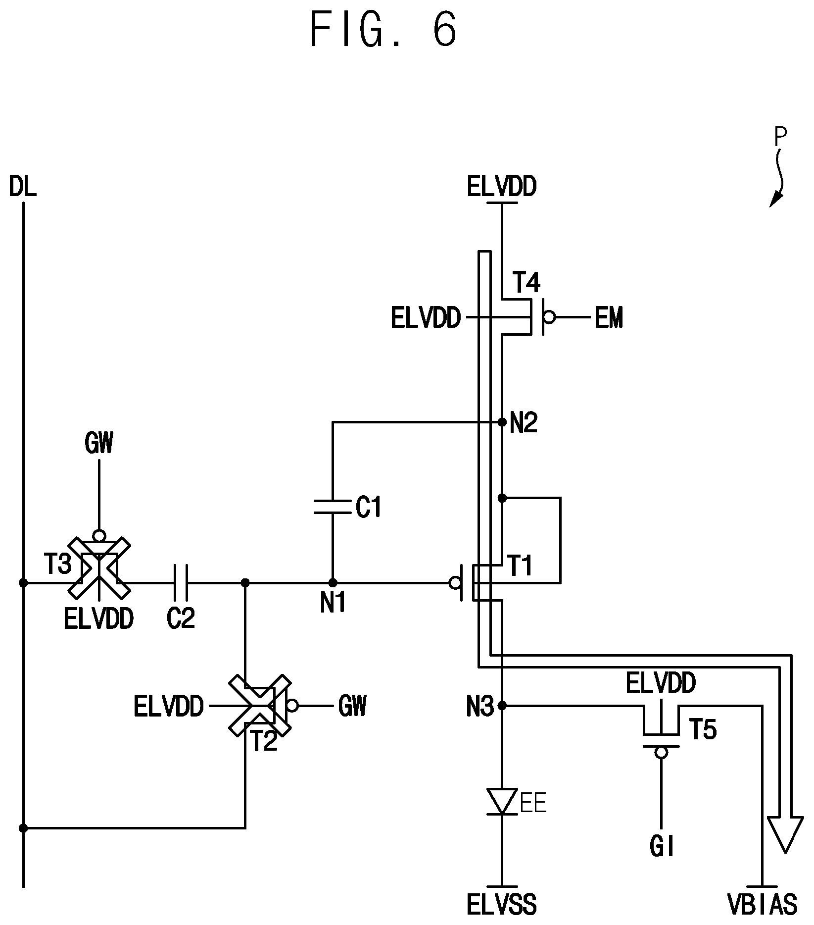 Patent US12567373 Figure 6 – Pixel circuit and display device including the same