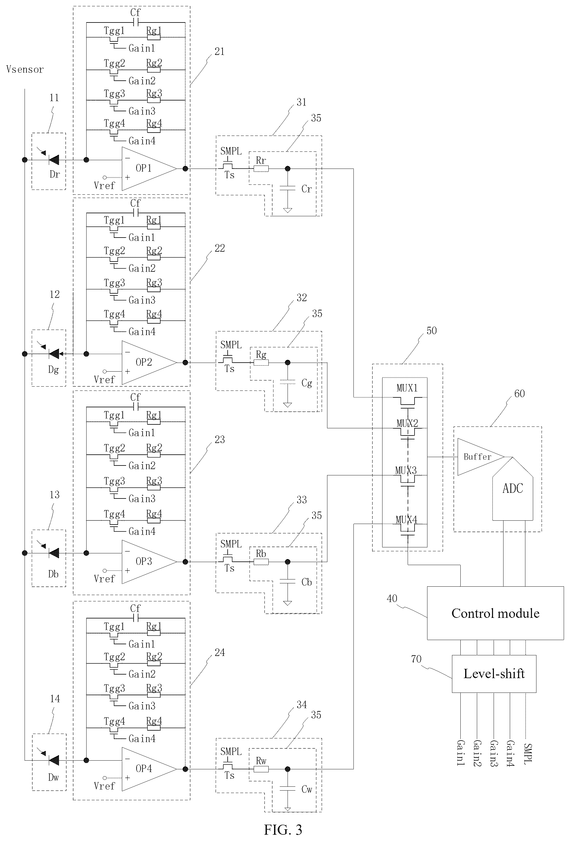 Patent US12567391 Figure 2 – Ambient-light detection circuit and detection method, and display apparatus