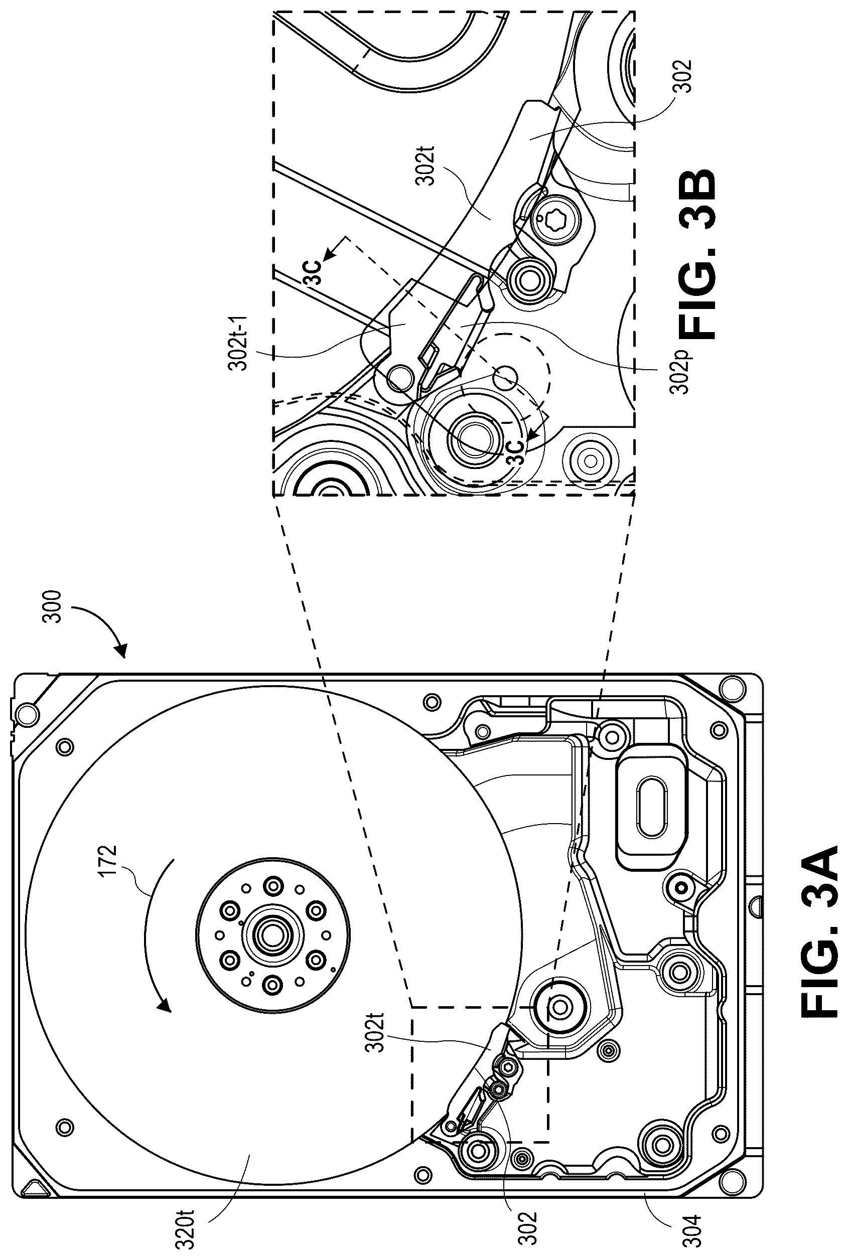 Patent US12567447 Figure 5 – Hard disk drive spoiler with top disk flow mitigation