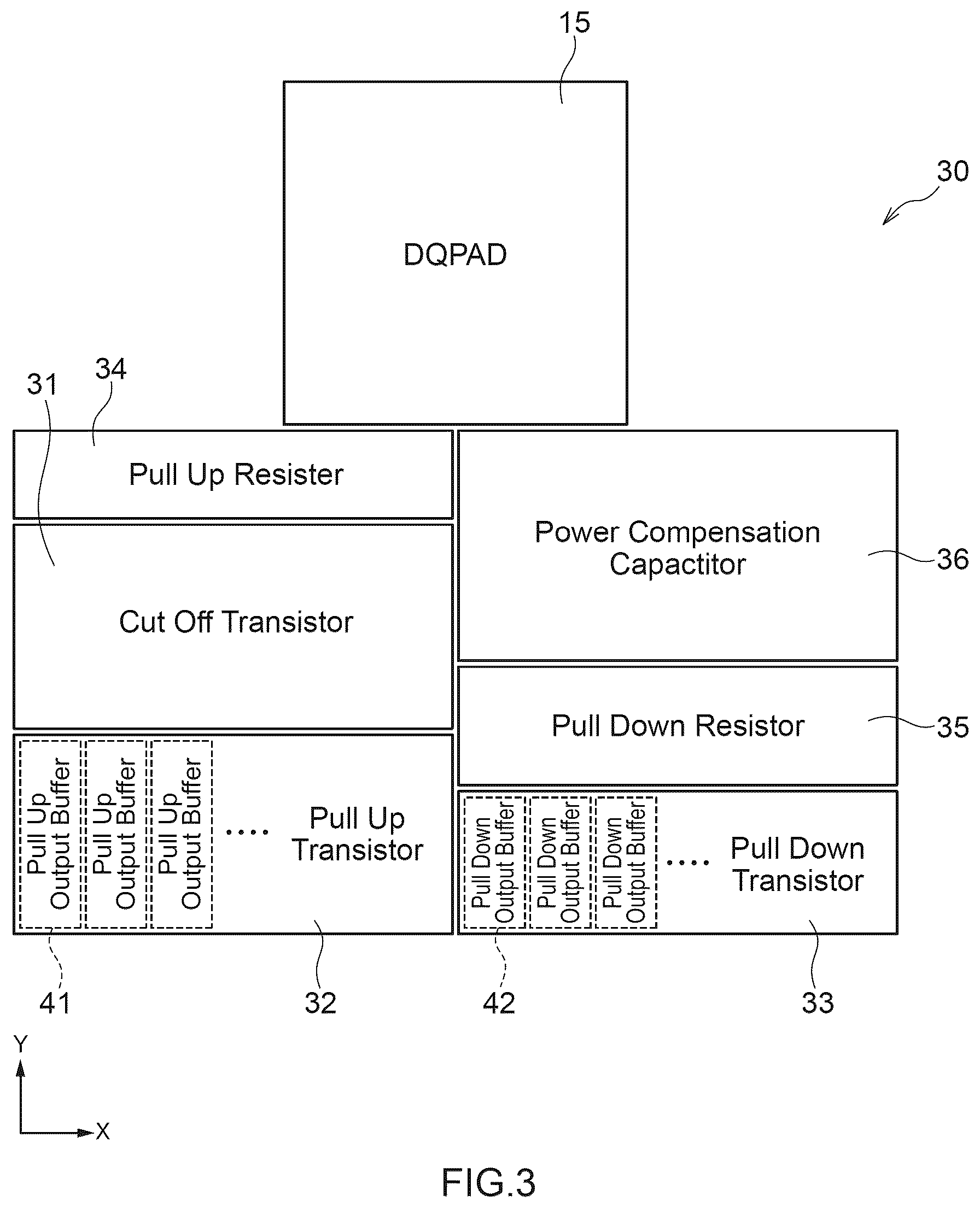 Patent US12567449 Figure 3 – Semiconductor device having output buffer