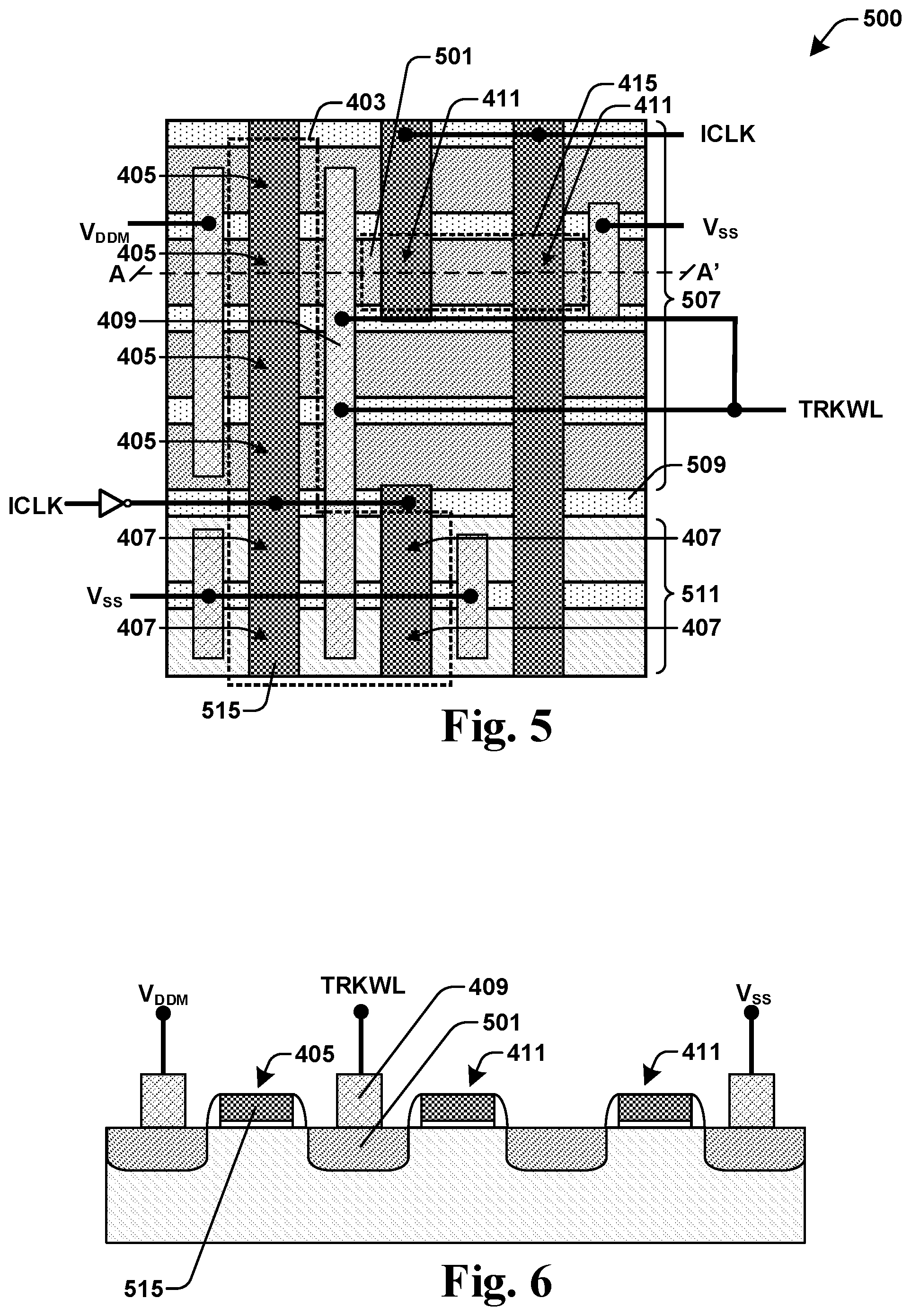 Patent US12567460 Figure 5 – Tracking worst case memory cells by suppressing tracking wordline voltage