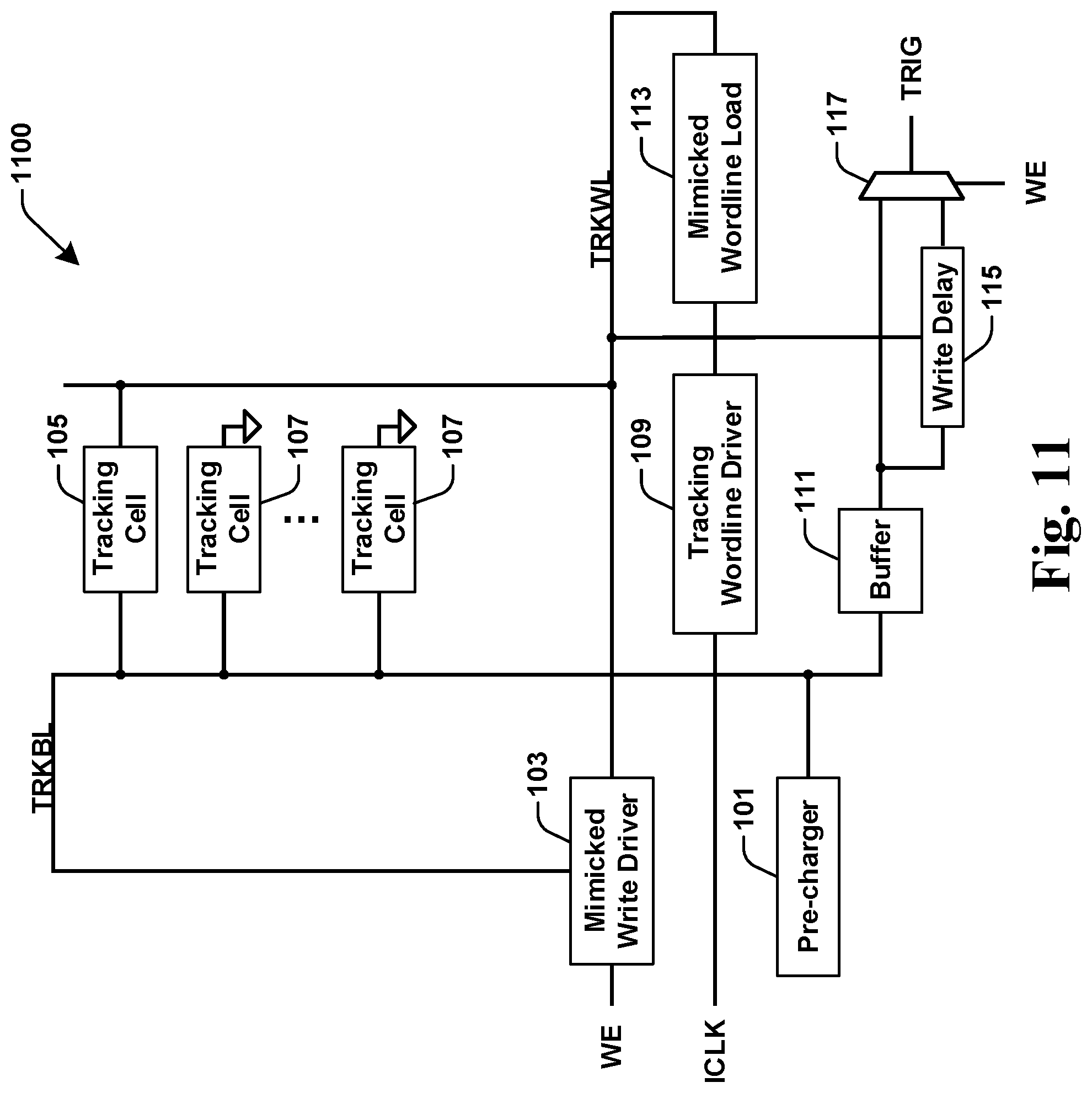 Patent US12567460 Figure 7 – Tracking worst case memory cells by suppressing tracking wordline voltage