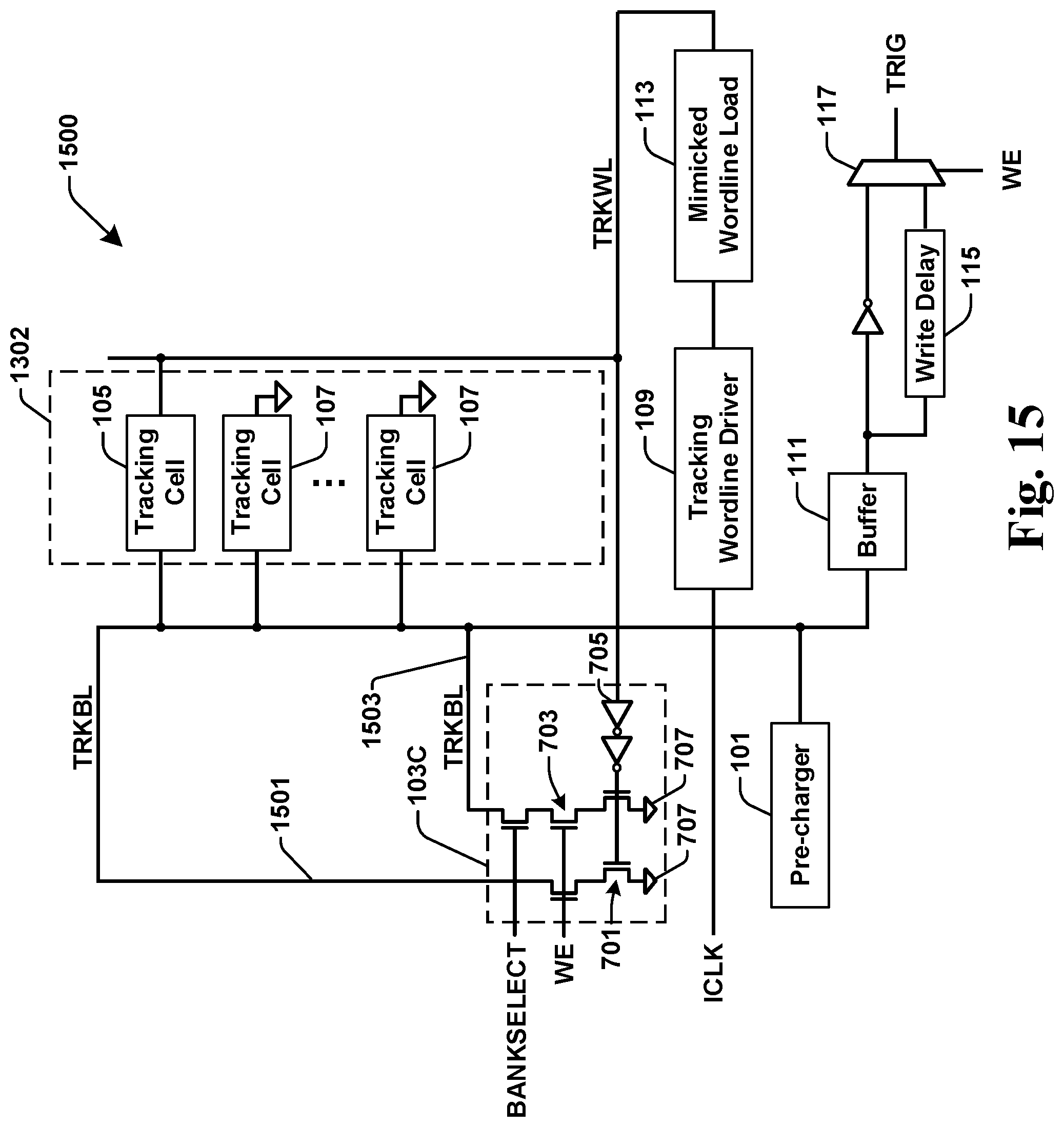 Patent US12567460 Figure 12 – Tracking worst case memory cells by suppressing tracking wordline voltage