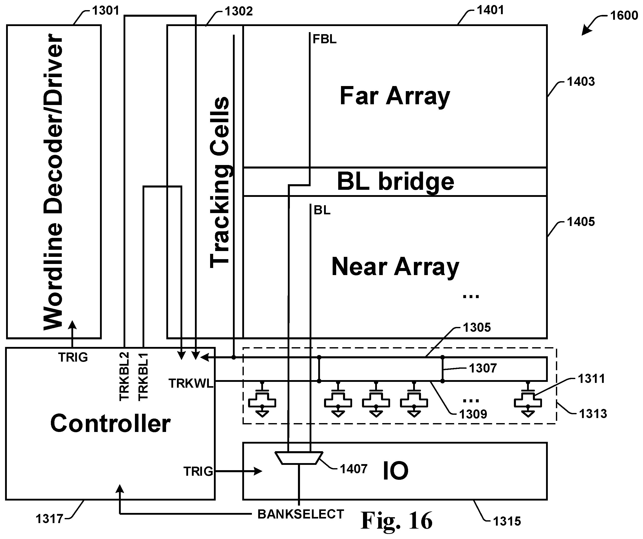Patent US12567460 Figure 13 – Tracking worst case memory cells by suppressing tracking wordline voltage