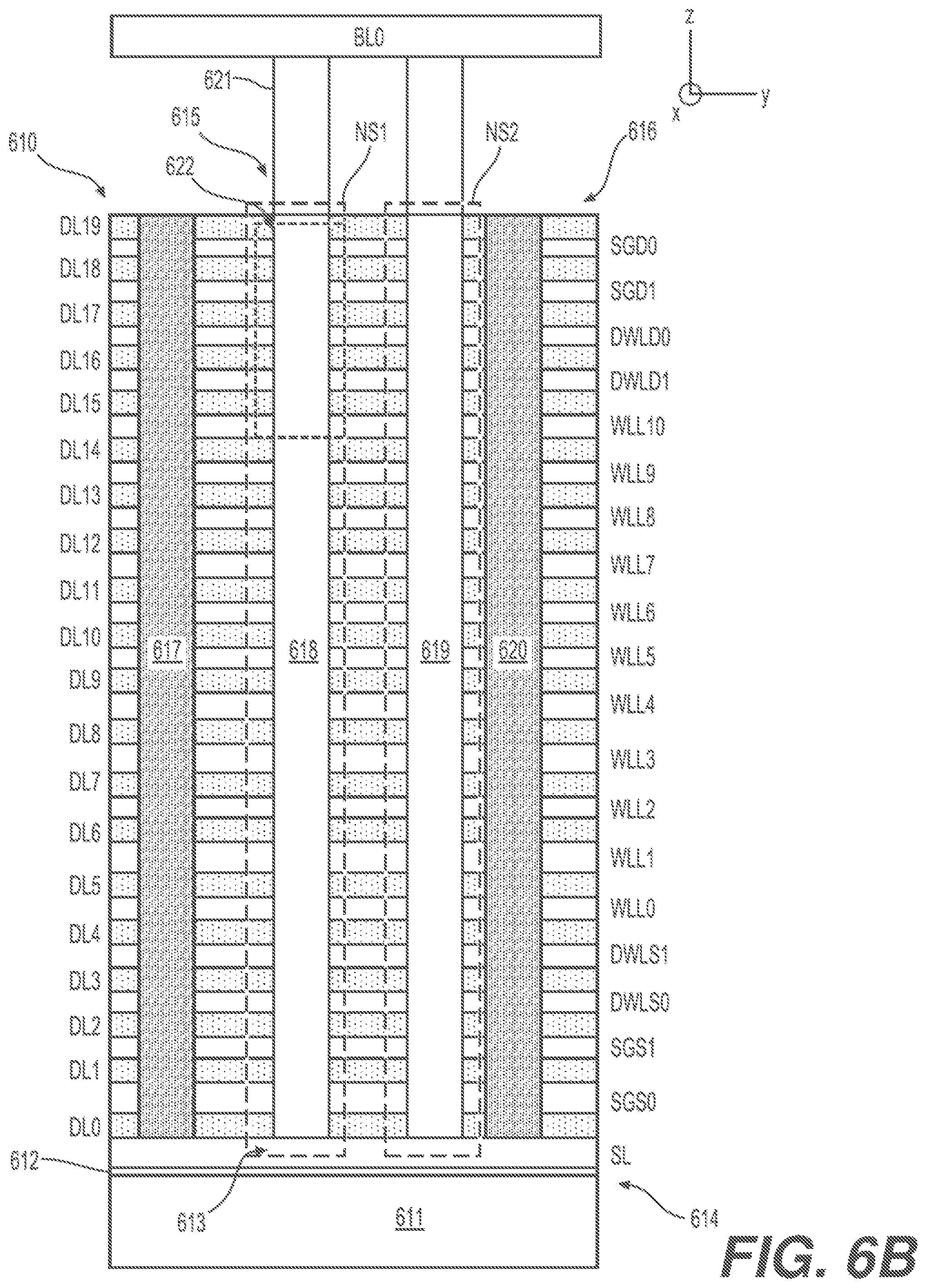 Patent US12567471 Figure 7 – Regular transistor threshold voltage refresh for semi-circle drain side select gates