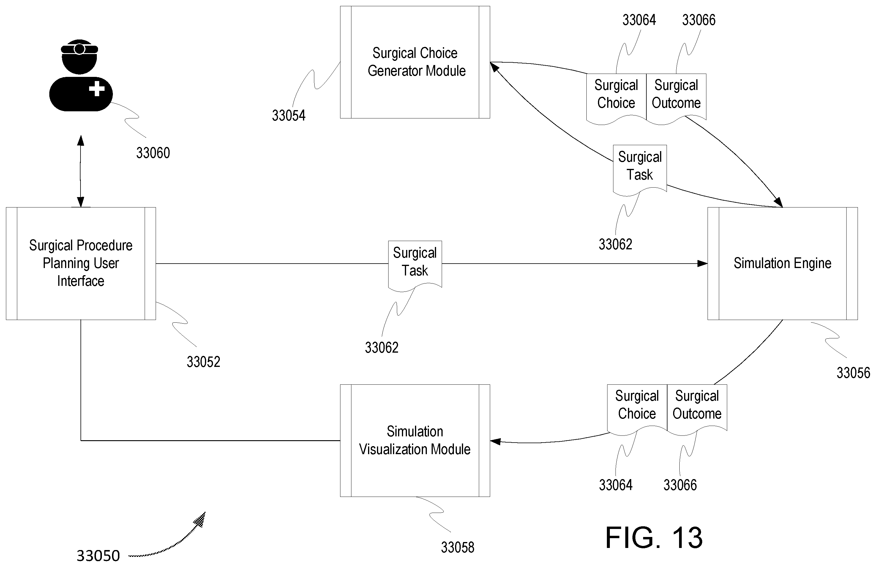 Patent US12567506 Figure 14 – Simulation-based surgical procedure planning system