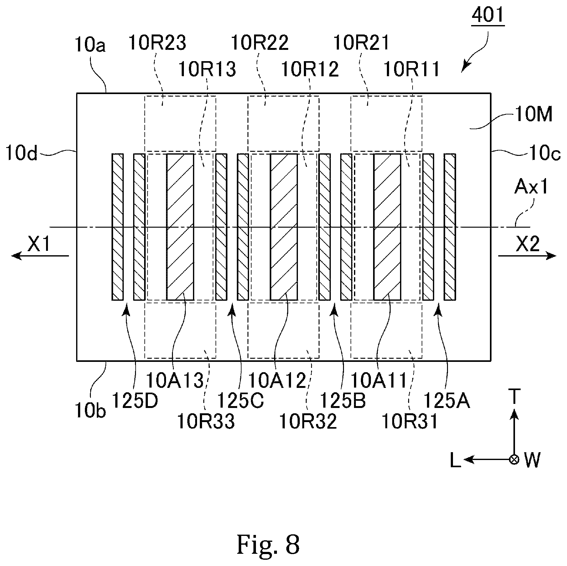 Patent US12567534 Figure 8 – Inductor array