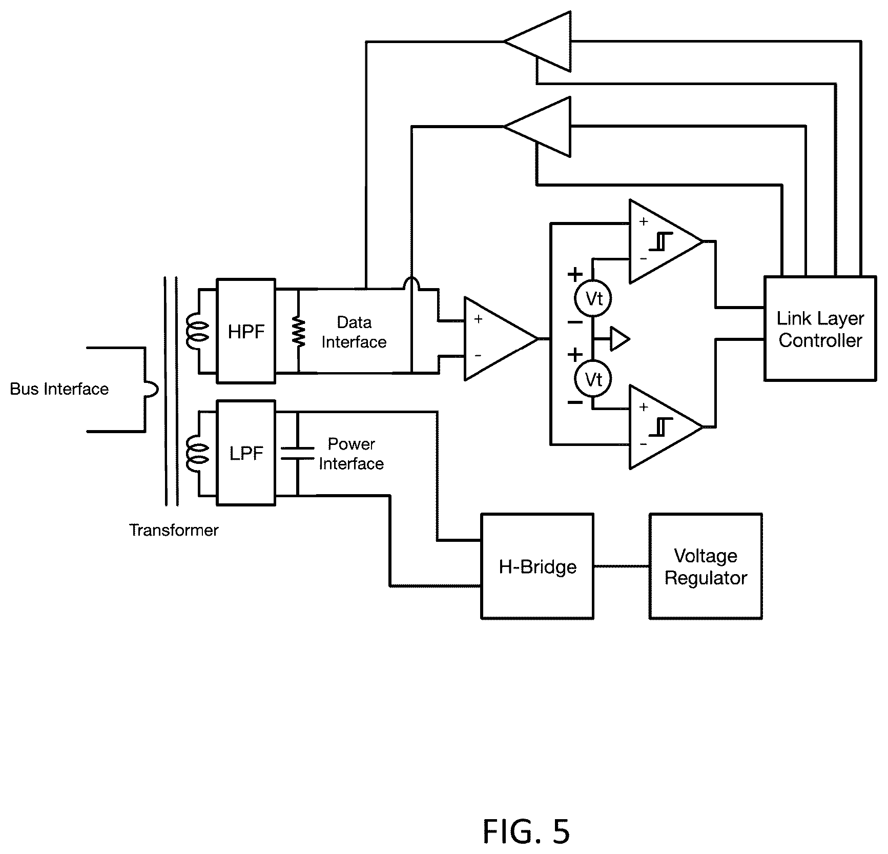 Patent US12567537 Figure 5 – Inductive power and communications bus