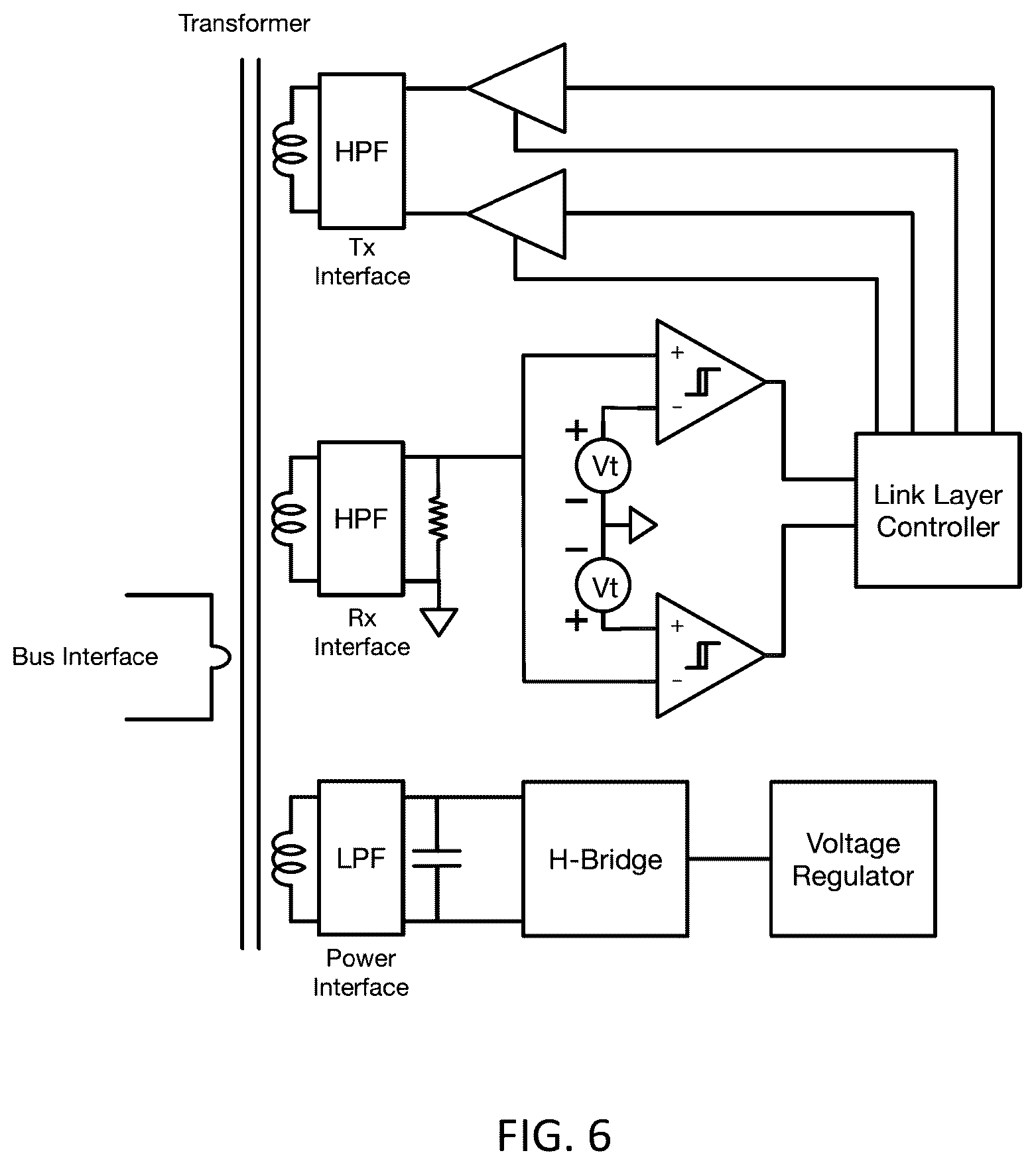 Patent US12567537 Figure 6 – Inductive power and communications bus
