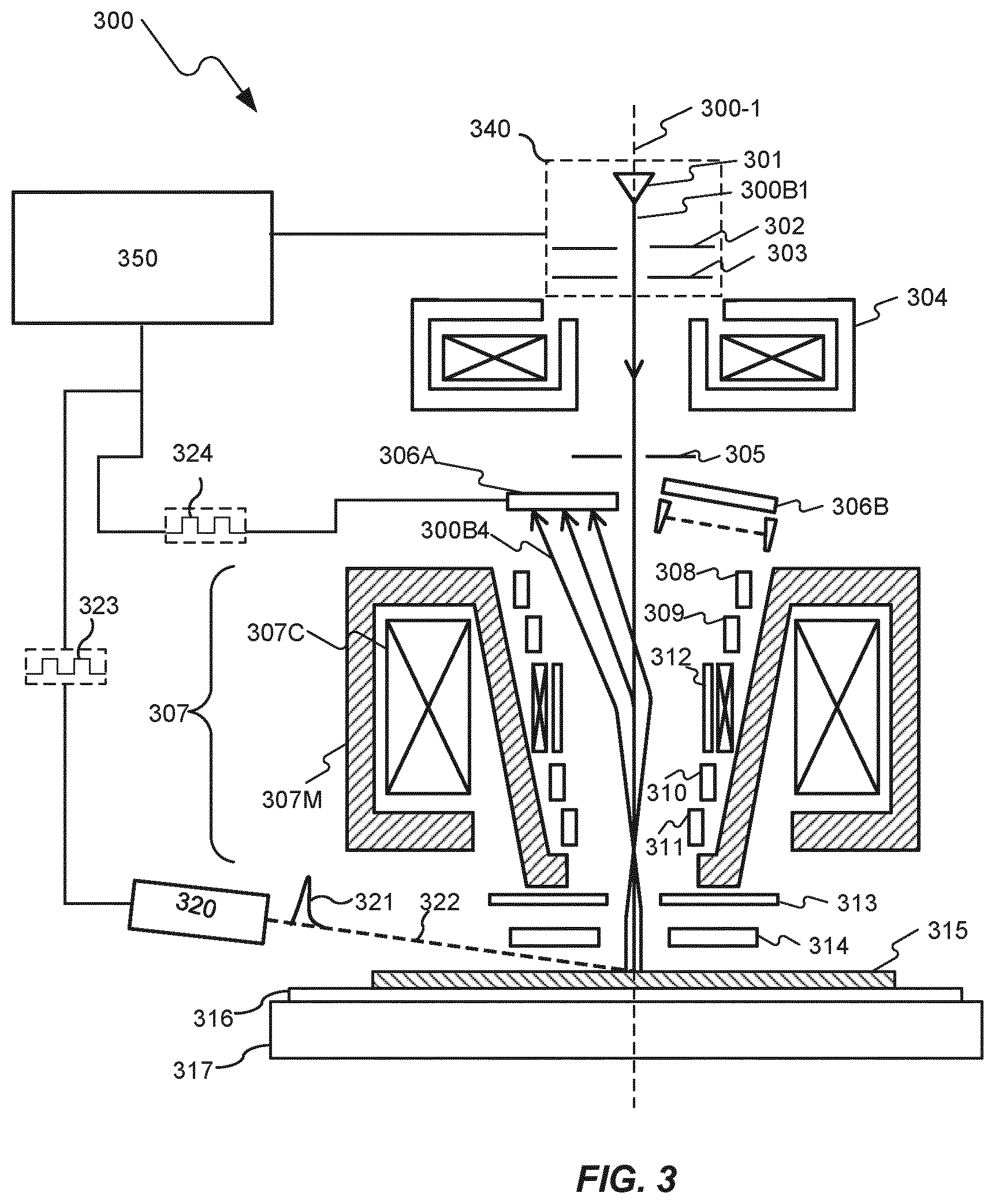 Patent US12567558 Figure 3 – Systems and methods for pulsed voltage contrast detection and capture of charging dynamics