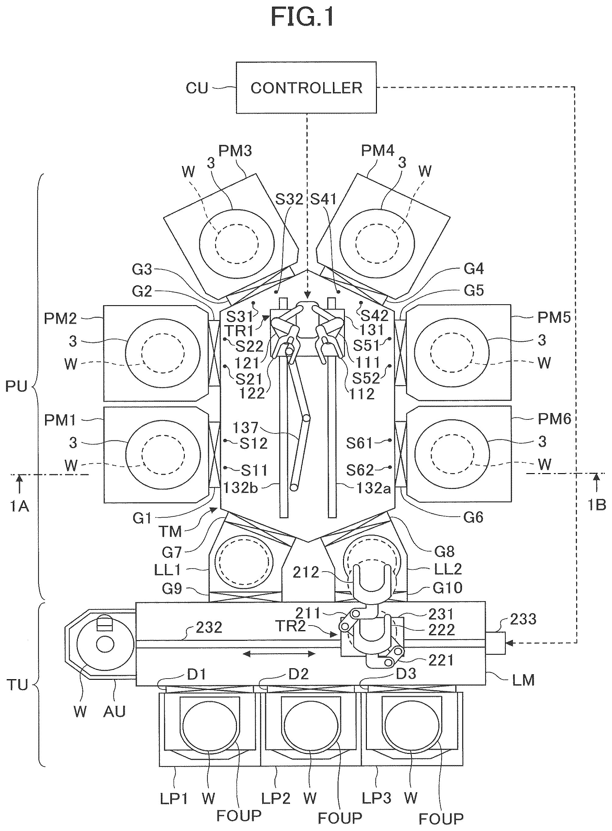 Patent US12567568 Figure 1 – Focus ring replacement method and plasma processing system