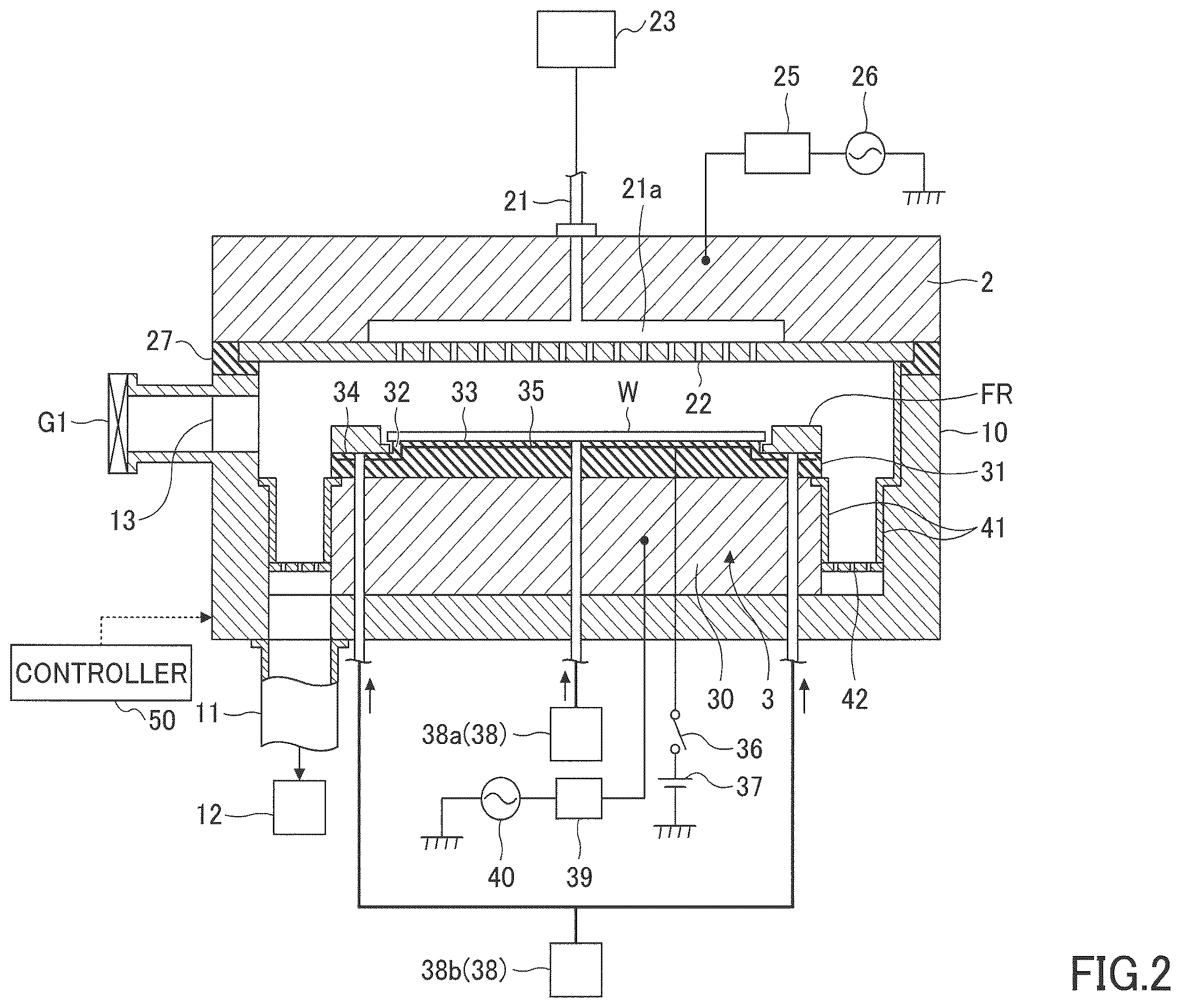 Patent US12567568 Figure 2 – Focus ring replacement method and plasma processing system