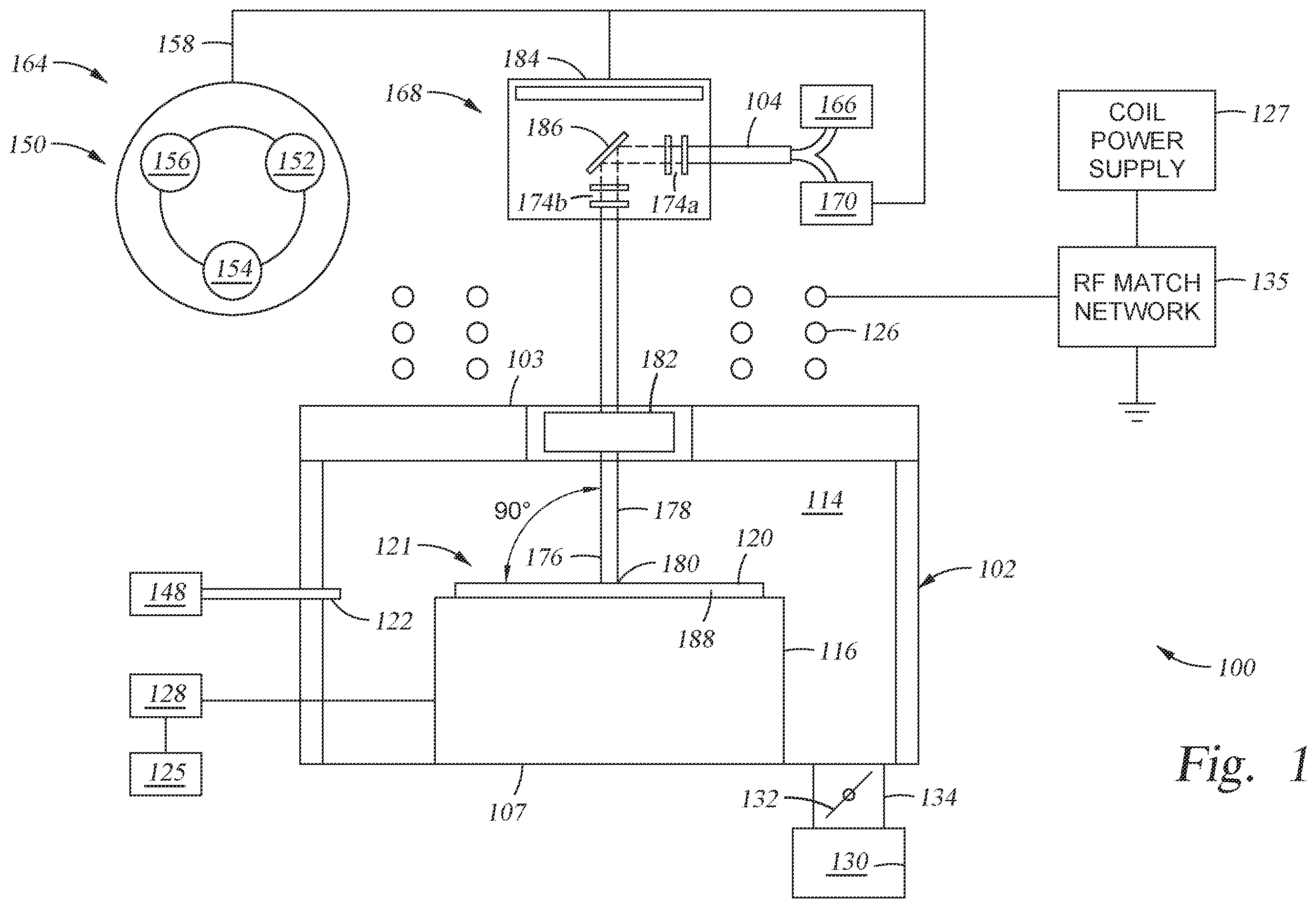 Patent US12567569 Figure 1 – Optical cable for interferometric endpoint detection