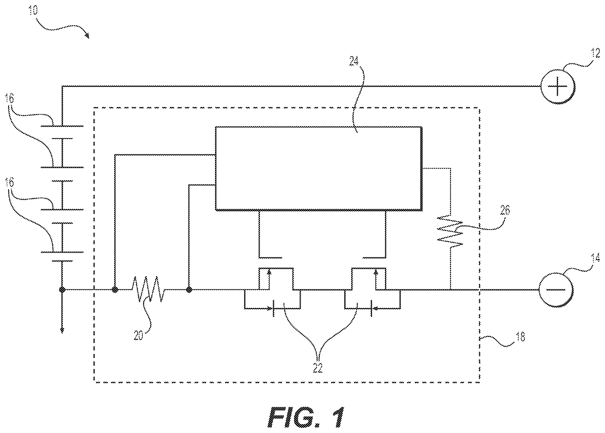Patent US12567607 Figure 1 – Lithium-ion battery management system (BMS) having compact heat sinking arrangement, lithium-ion battery having BMS with compact heat sinking arrangement, and method of making BMS with compact heat sinking arrangement