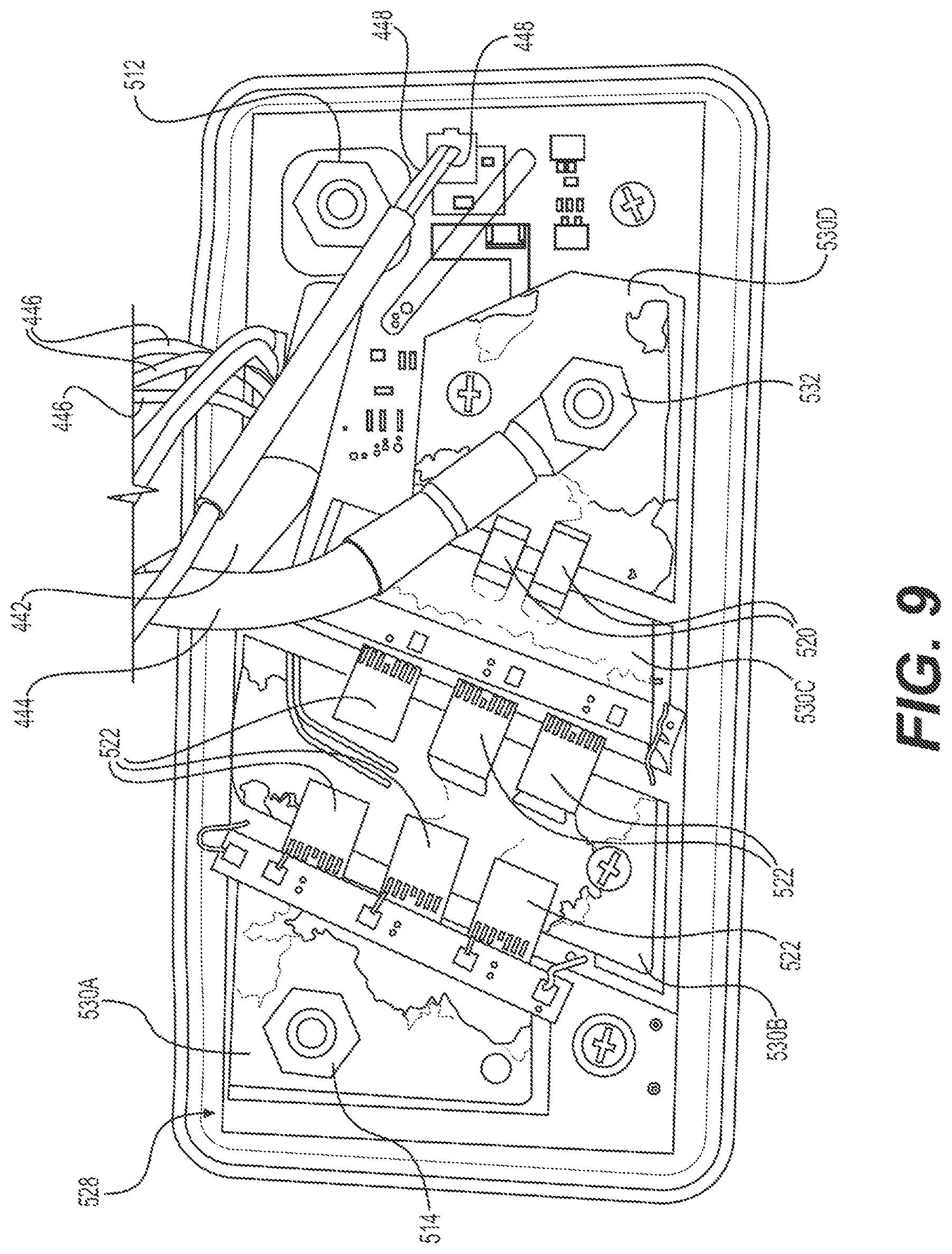 Patent US12567607 Figure 9 – Lithium-ion battery management system (BMS) having compact heat sinking arrangement, lithium-ion battery having BMS with compact heat sinking arrangement, and method of making BMS with compact heat sinking arrangement