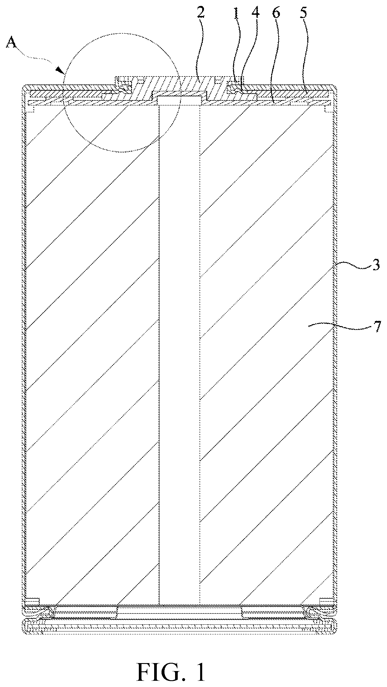 Patent US12567631 Figure 1 – Battery, battery module, and battery pack