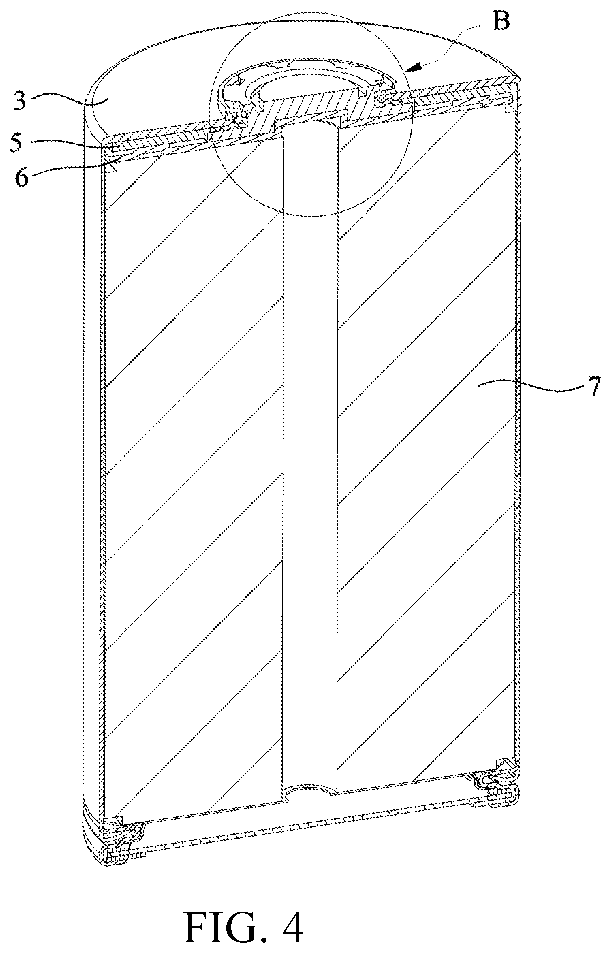Patent US12567631 Figure 4 – Battery, battery module, and battery pack