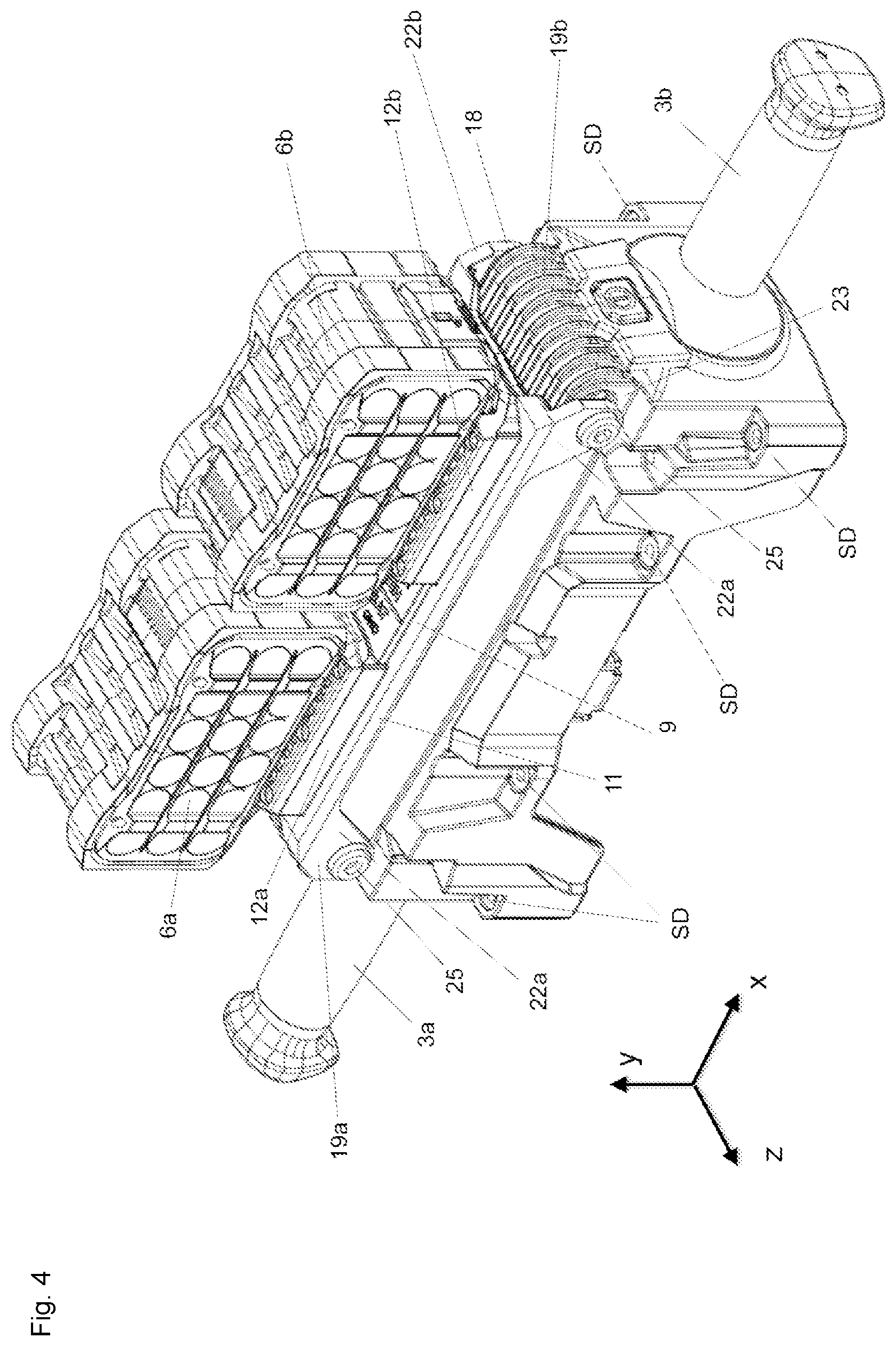 Patent US12567633 Figure 4 – Impact damping device for a rechargeable battery