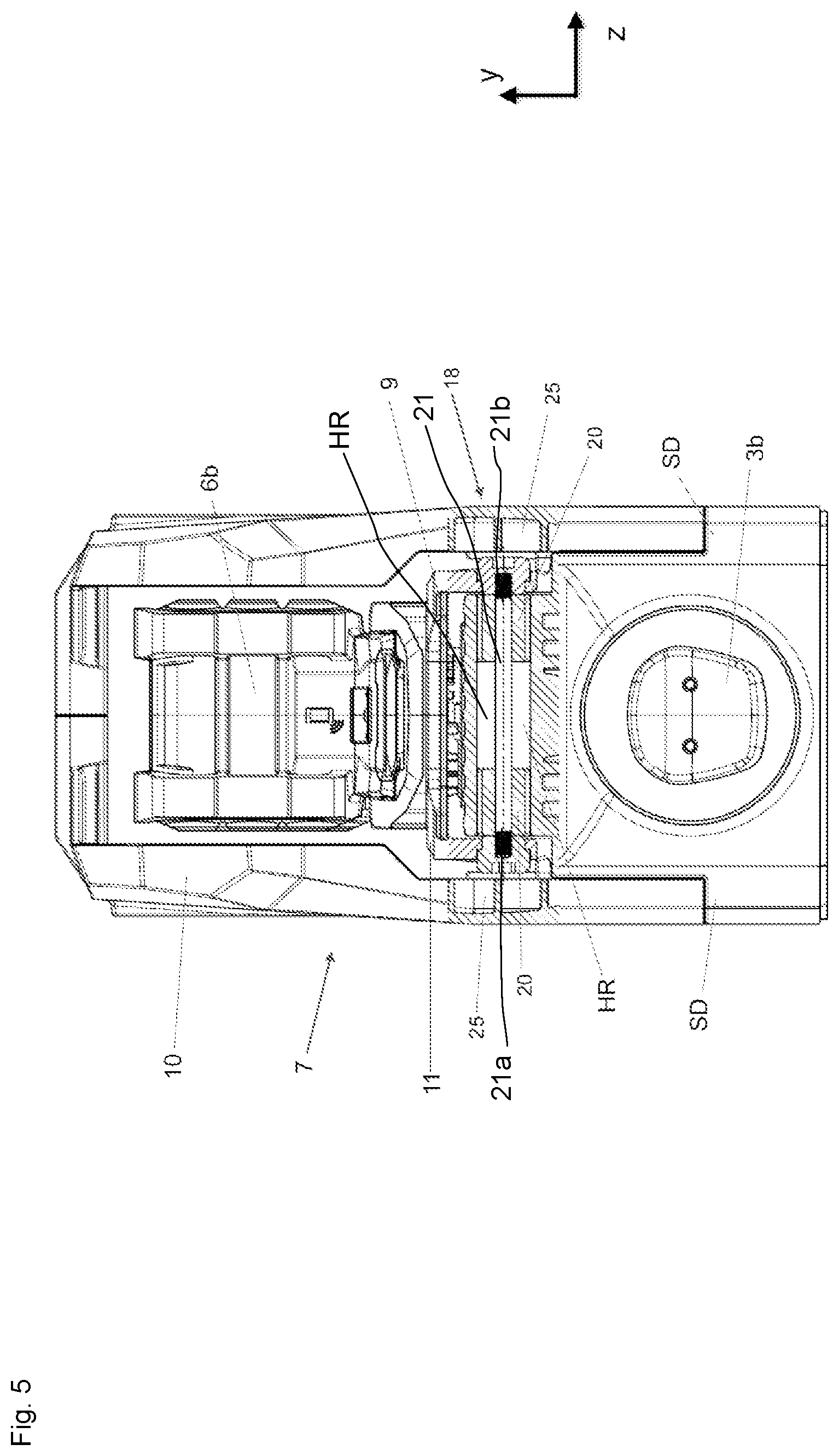 Patent US12567633 Figure 5 – Impact damping device for a rechargeable battery