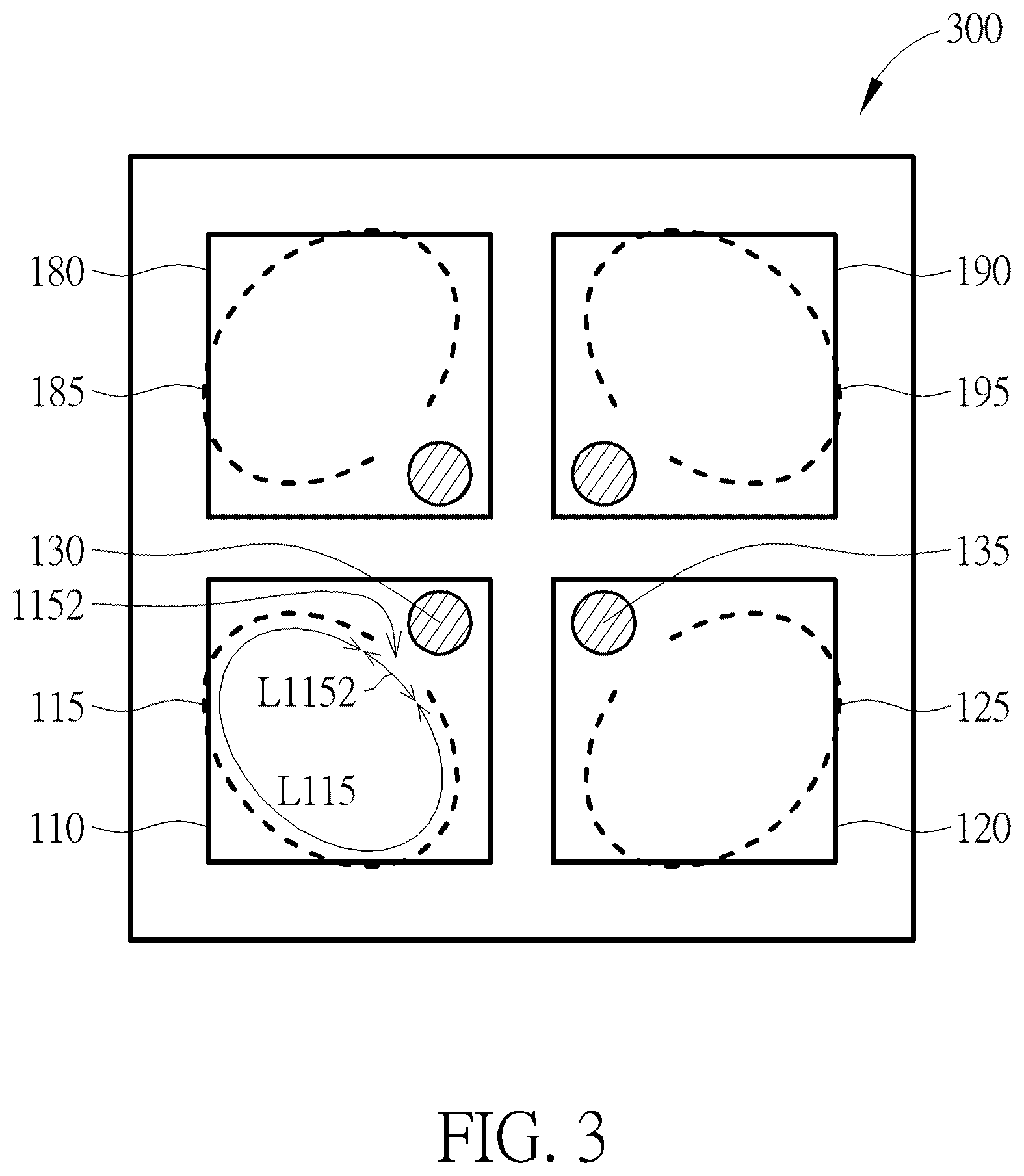Patent US12567670 Figure 3 – Antenna including conductive plates and conductive loops and capable of reducing spurious emissions