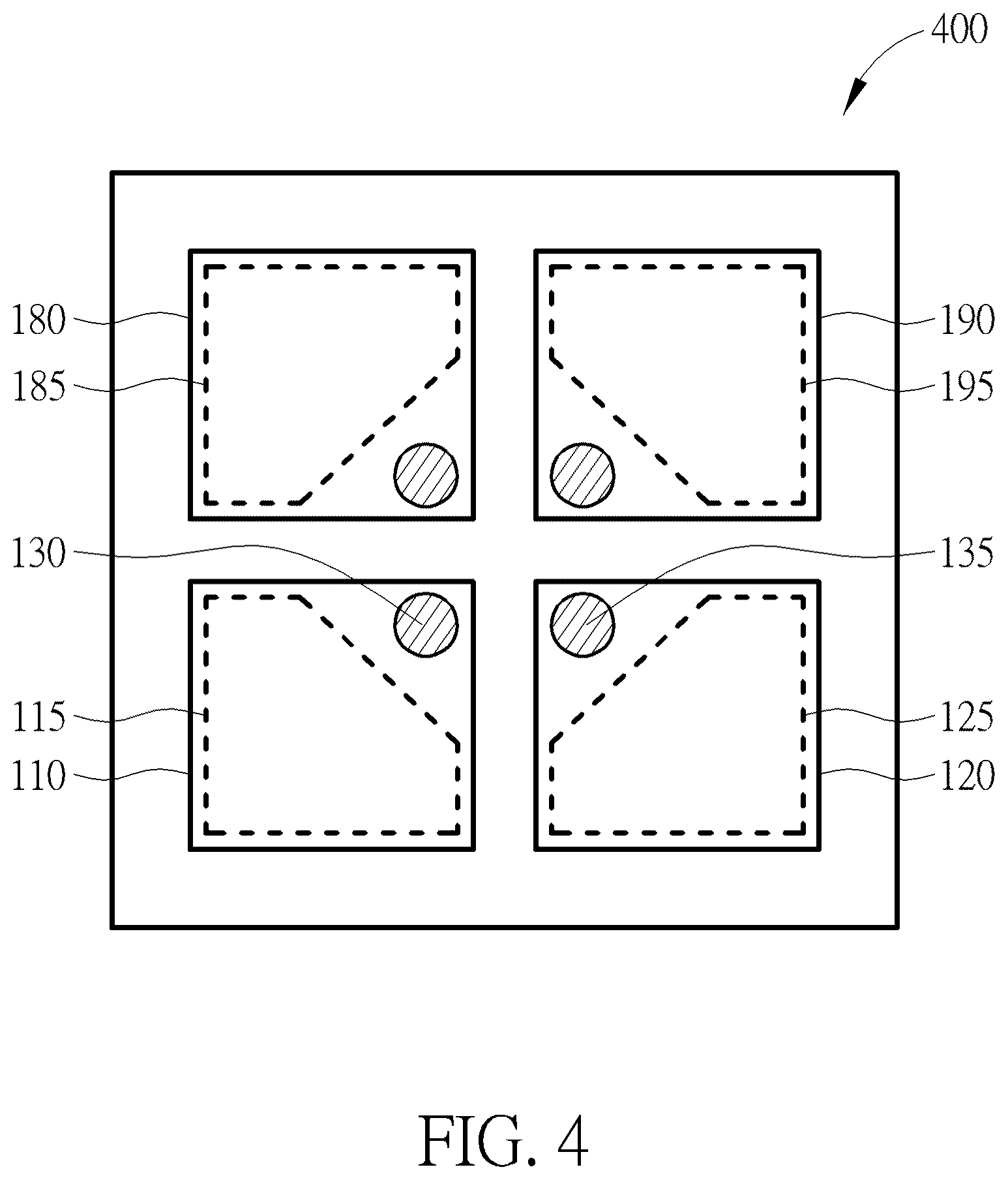 Patent US12567670 Figure 4 – Antenna including conductive plates and conductive loops and capable of reducing spurious emissions