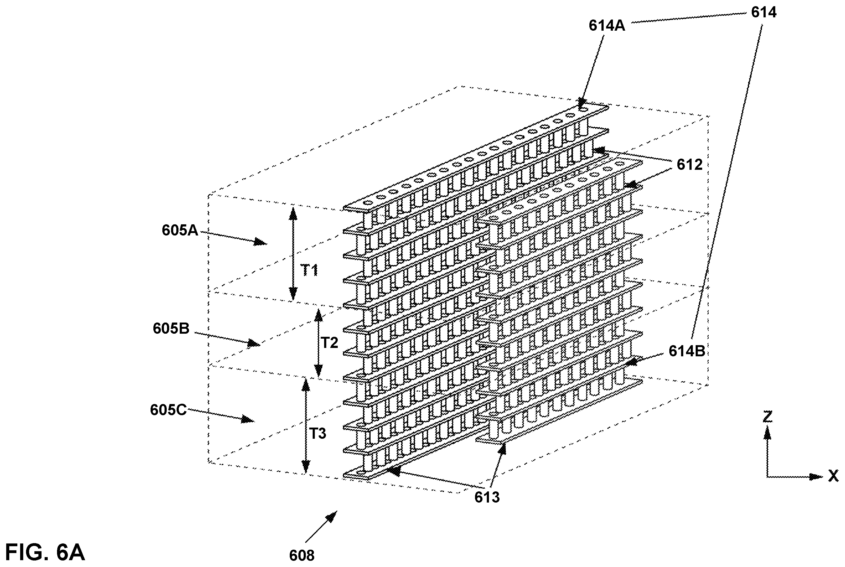 Patent US12567671 Figure 5 – Angled meshed patch antenna array