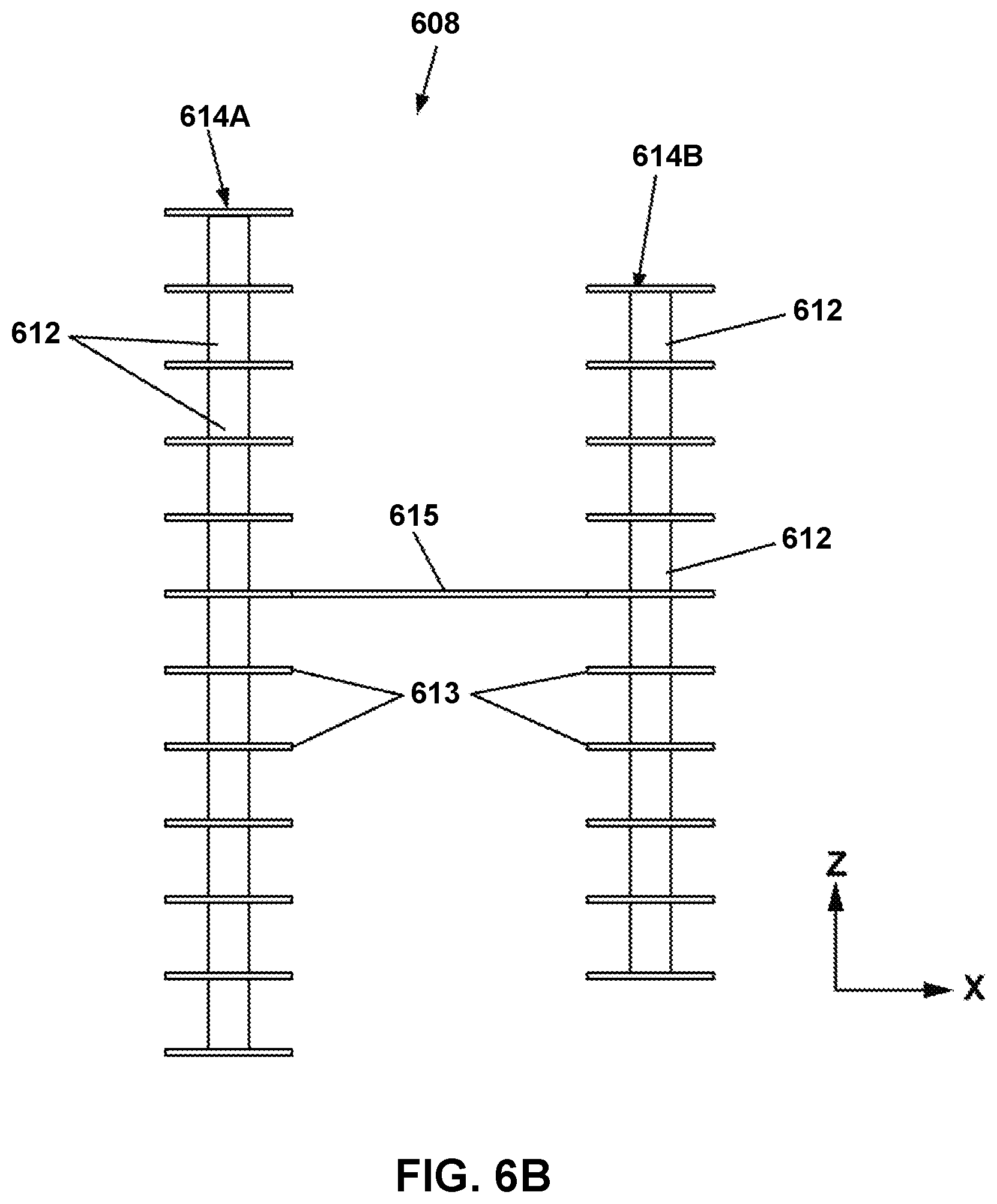Patent US12567671 Figure 6 – Angled meshed patch antenna array