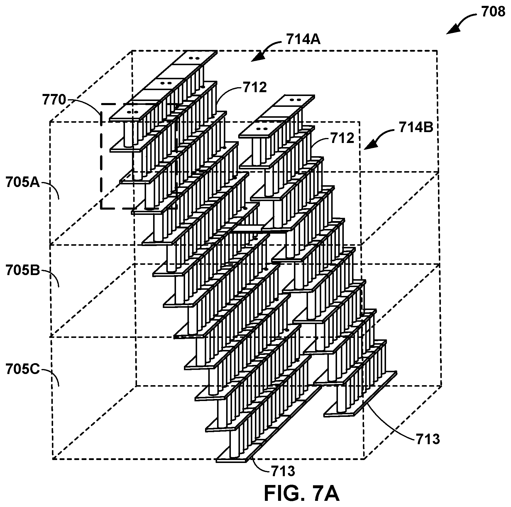 Patent US12567671 Figure 8 – Angled meshed patch antenna array