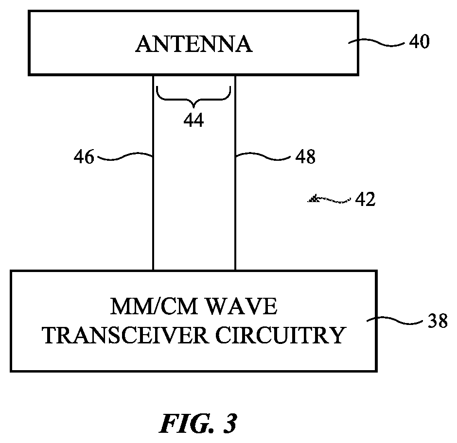 Patent US12567673 Figure 3 – Electronic device having stacked-patch antenna with floating ground via