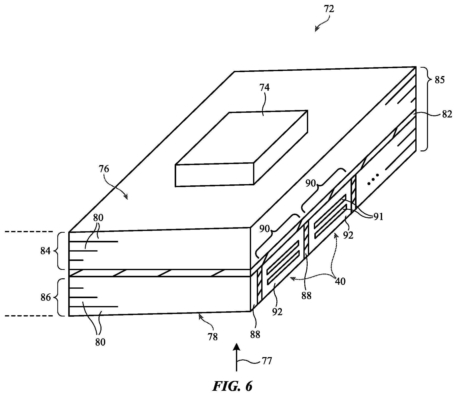 Patent US12567673 Figure 6 – Electronic device having stacked-patch antenna with floating ground via