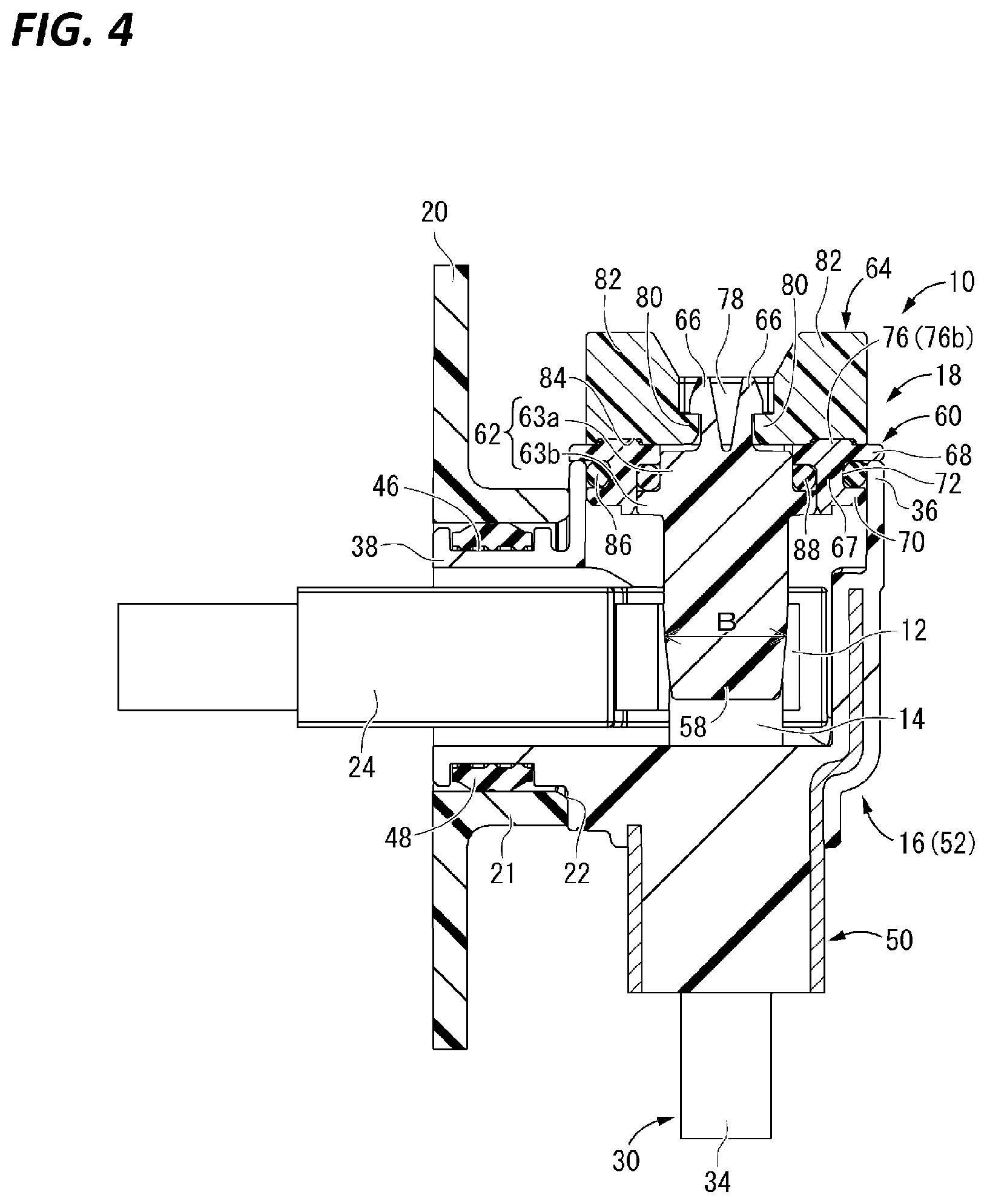 Patent US12567692 Figure 4 – Connector with contact pressure applying component