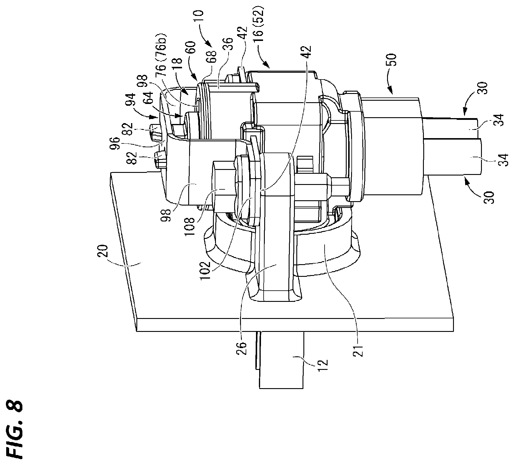Patent US12567692 Figure 8 – Connector with contact pressure applying component
